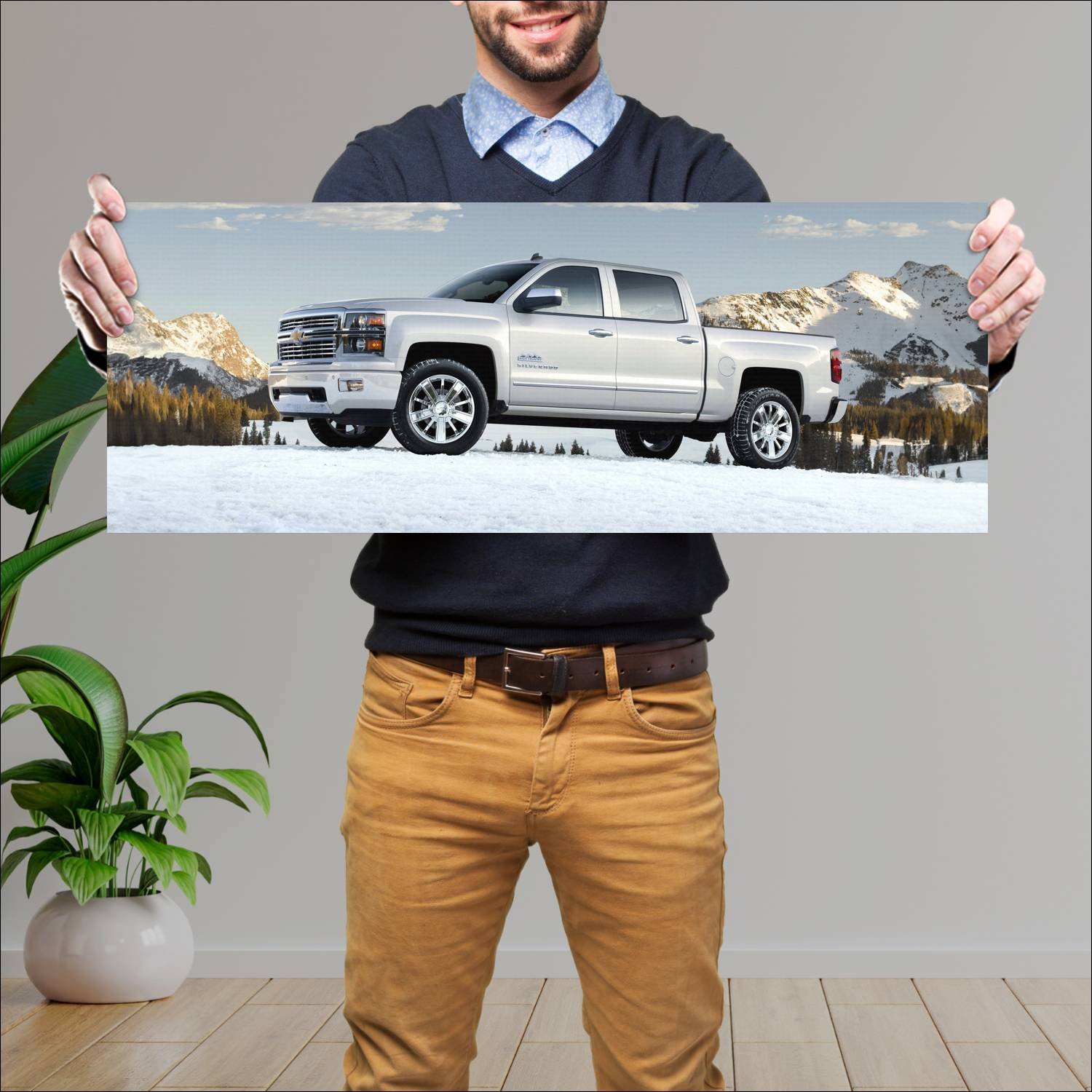 Cuadro grande 30x80cm 2013 chevrolet silverado hig 45 Chevrolet