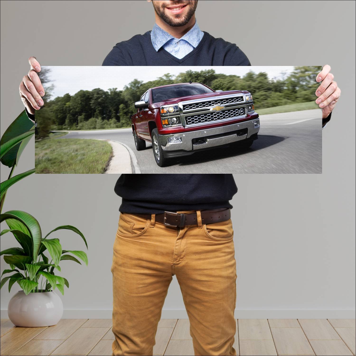 Cuadro grande 30x80cm 2013 chevrolet silverado ltz 47 Chevrolet