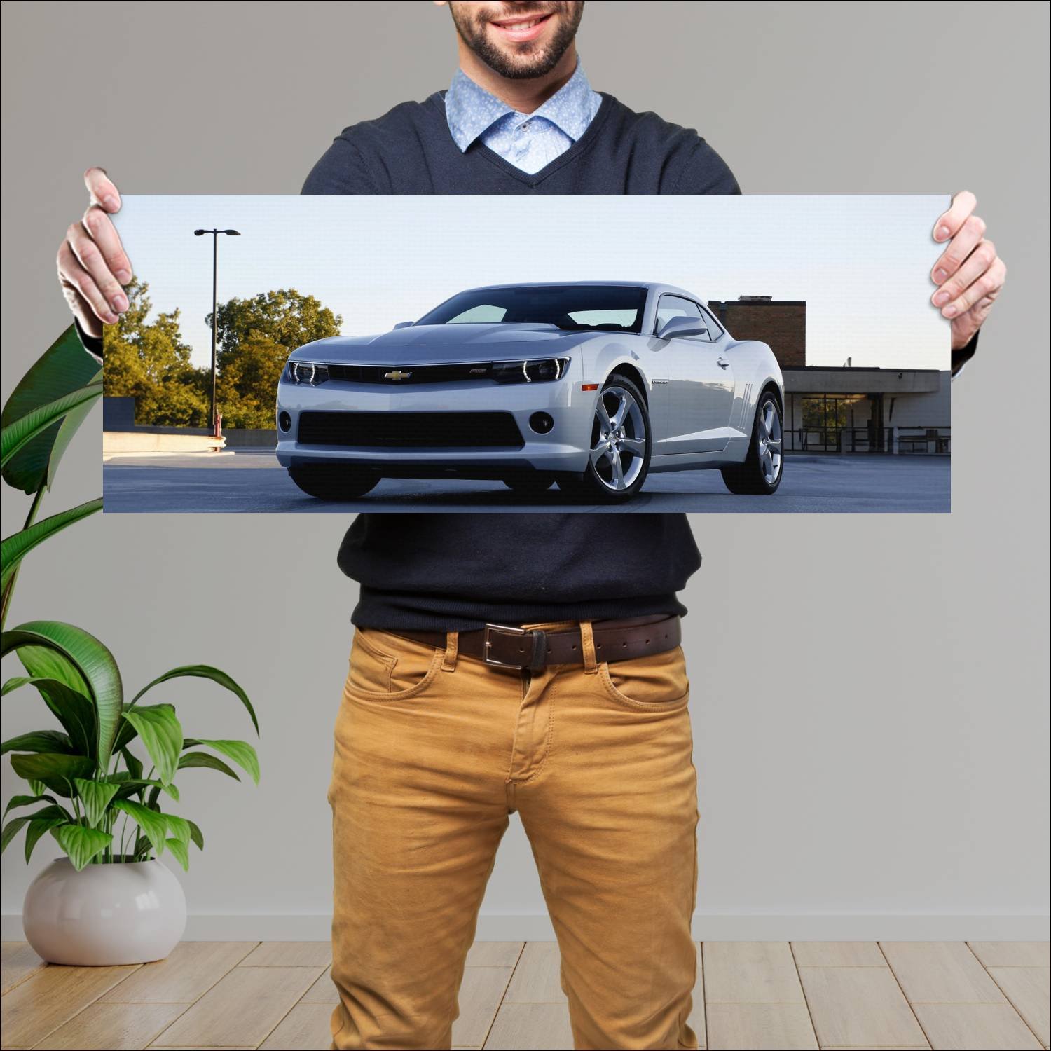 Cuadro grande 30x80cm 2014 chevrolet camaro lt rs 55 Chevrolet