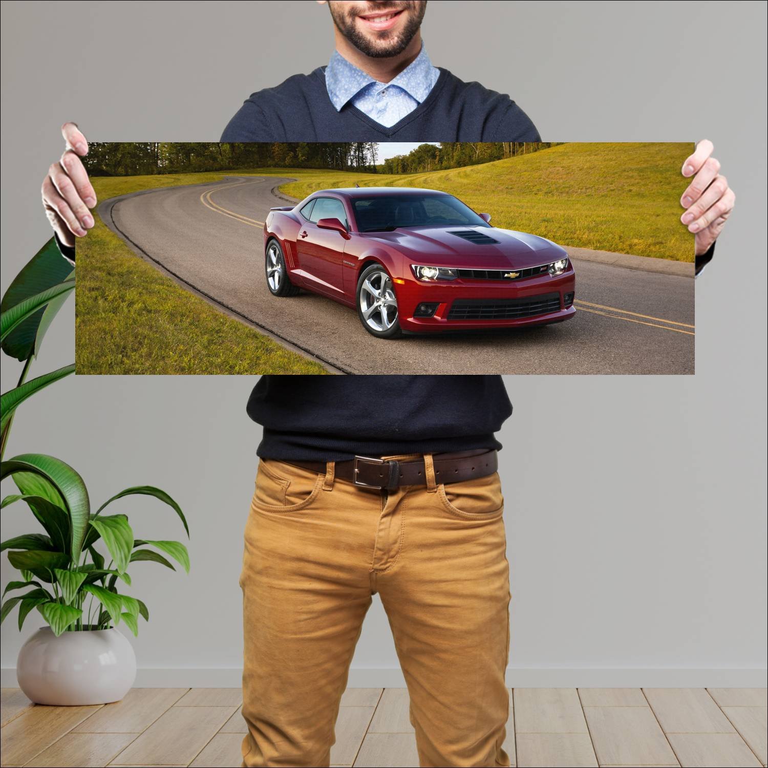 Cuadro grande 30x80cm 2014 chevrolet camaro ss 781 56 Chevrolet
