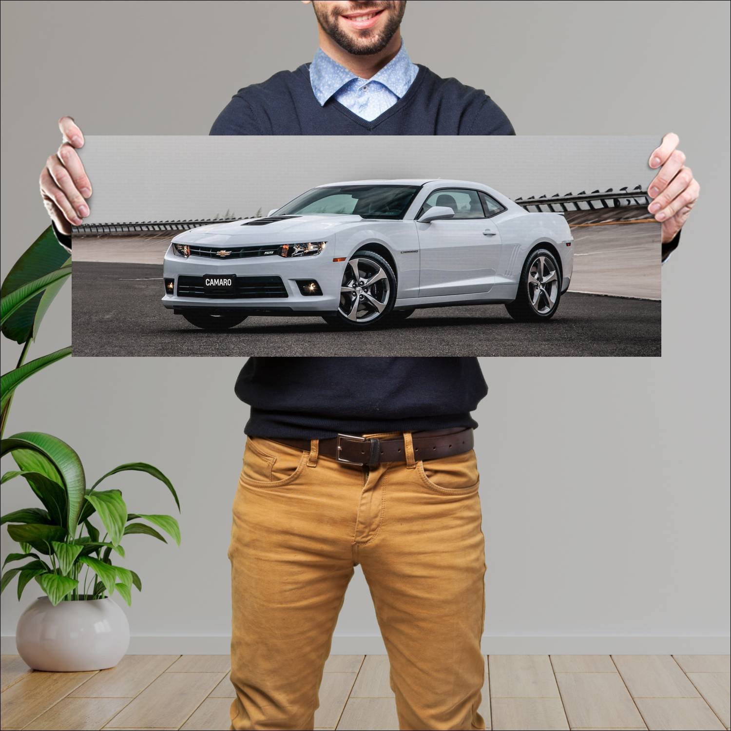 Cuadro grande 30x80cm 2014 chevrolet camaro ss 781 57 Chevrolet