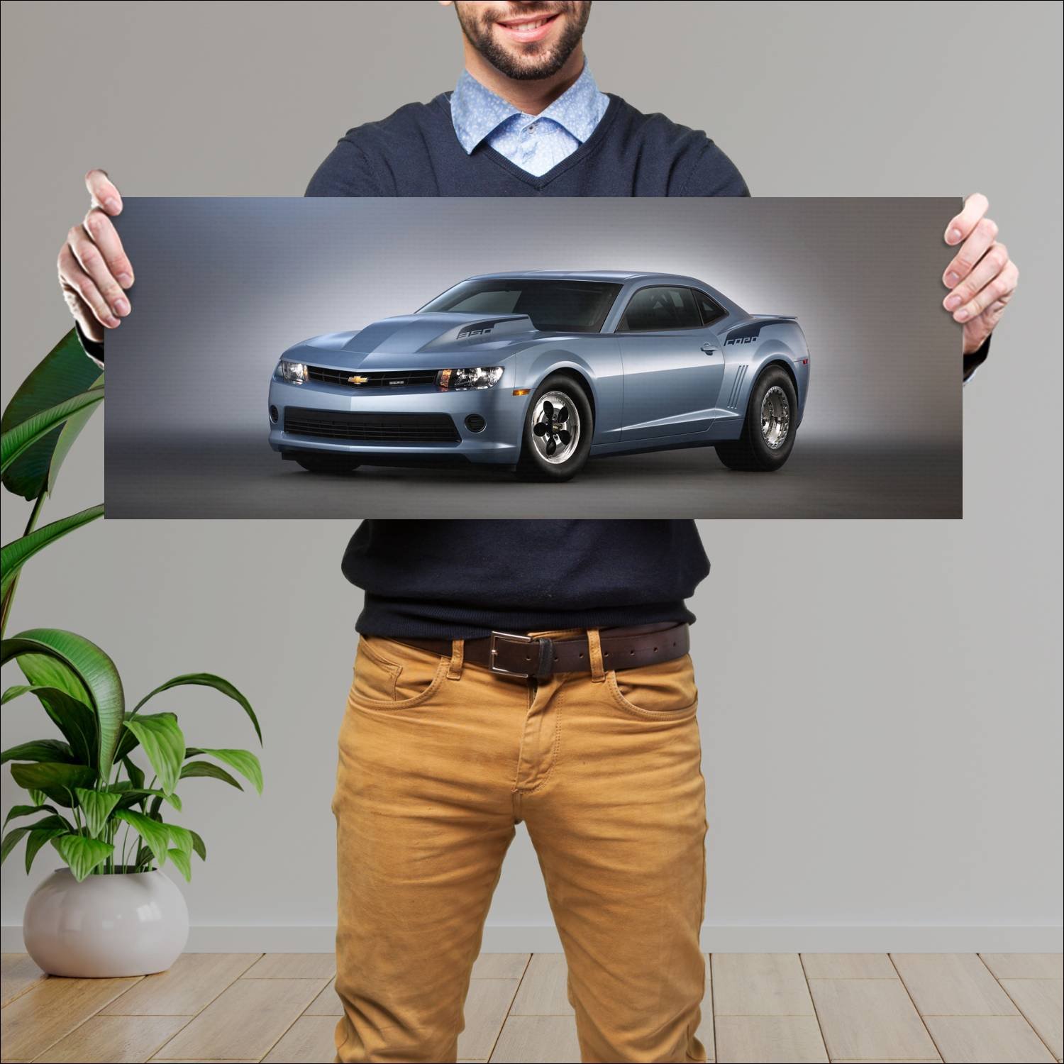 Cuadro grande 30x80cm 2014 chevrolet copo camaro 9 65 Chevrolet