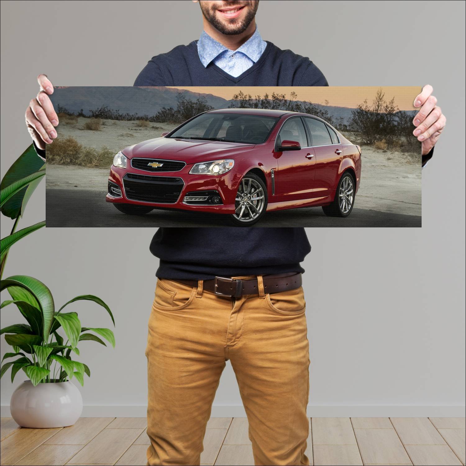 Cuadro grande 30x80cm 2014 chevrolet ss 8703 75 Chevrolet