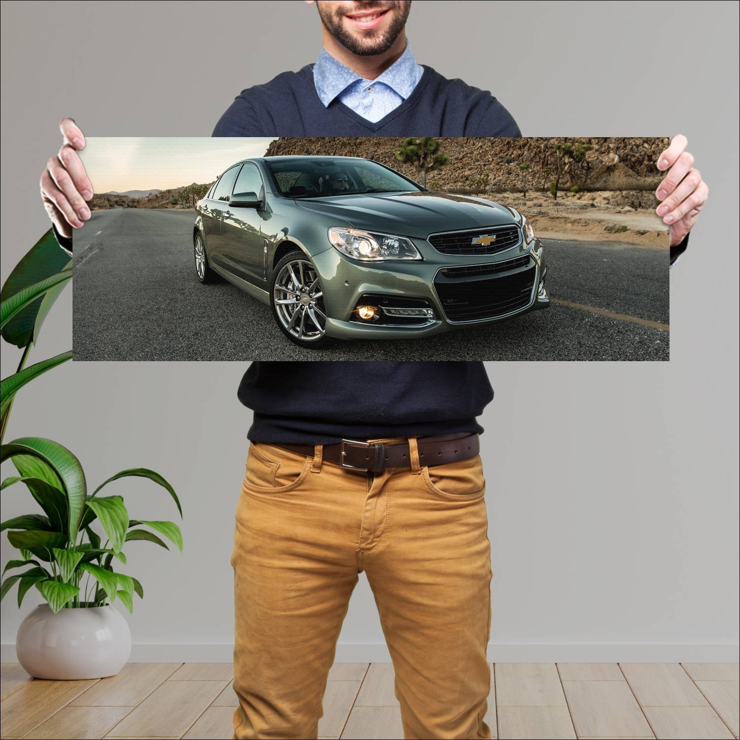 Cuadro grande 30x80cm 2014 chevrolet ss 8705 76 Chevrolet