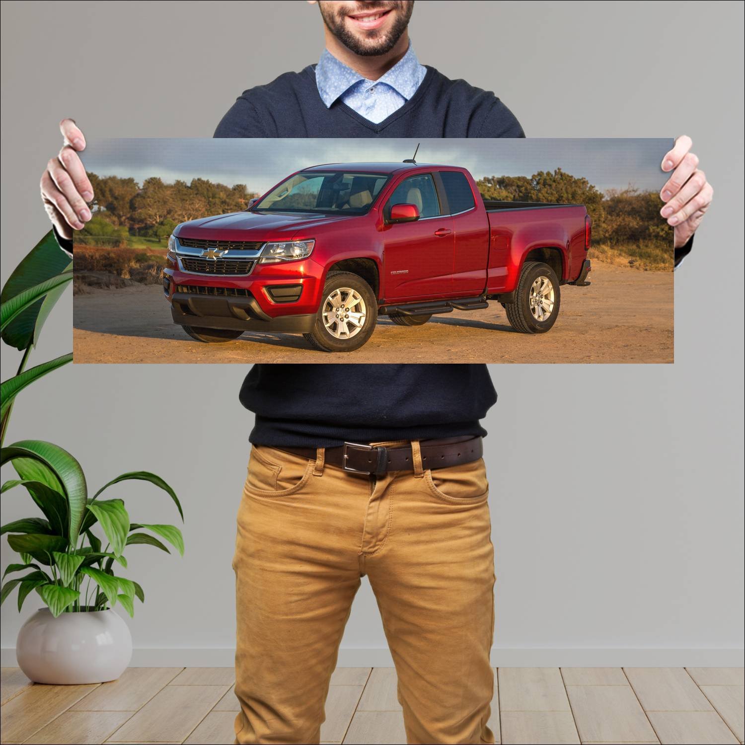 Cuadro grande 30x80cm 2015 chevrolet colorado lt e 82 Chevrolet
