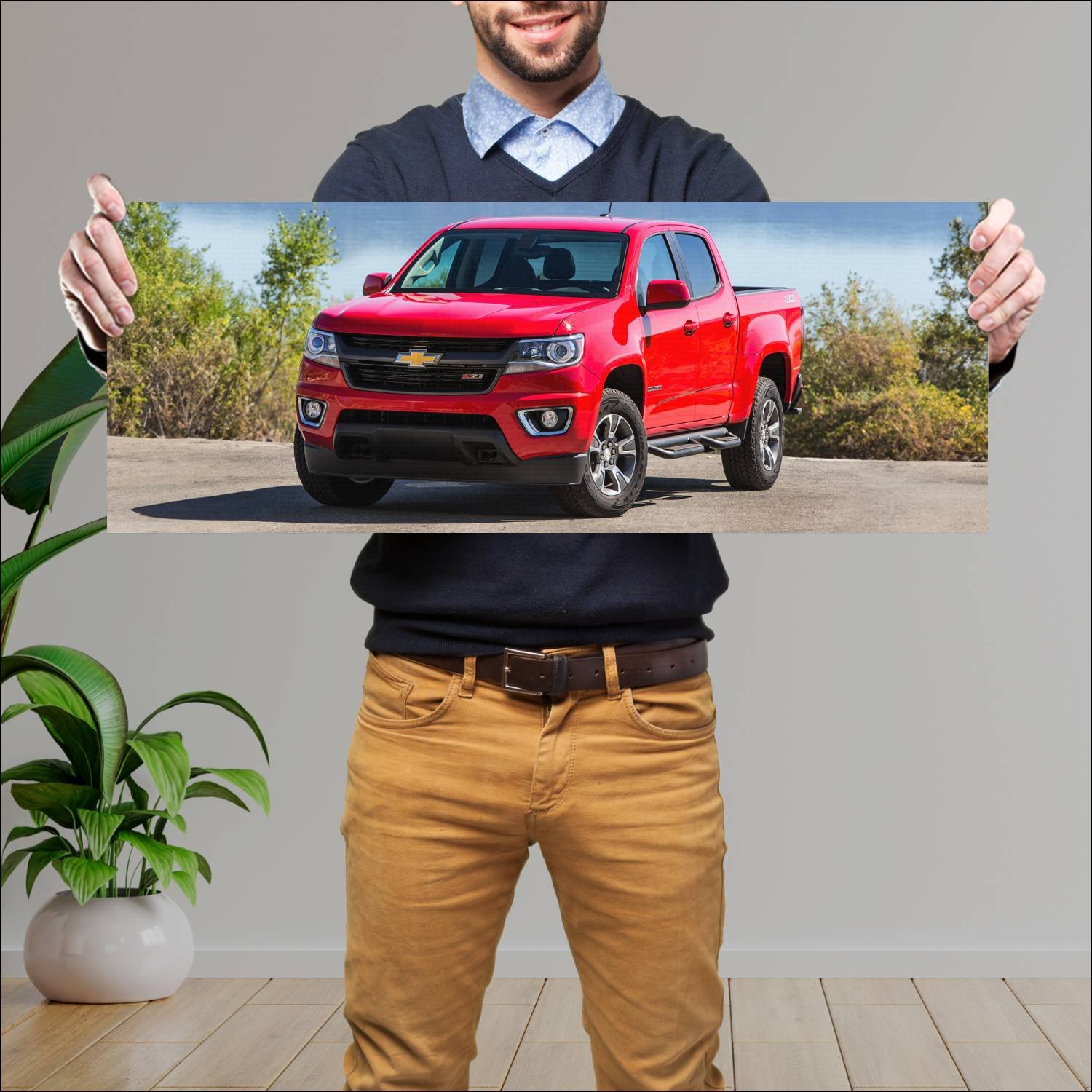 Cuadro grande 30x80cm 2015 chevrolet colorado z71 83 Chevrolet