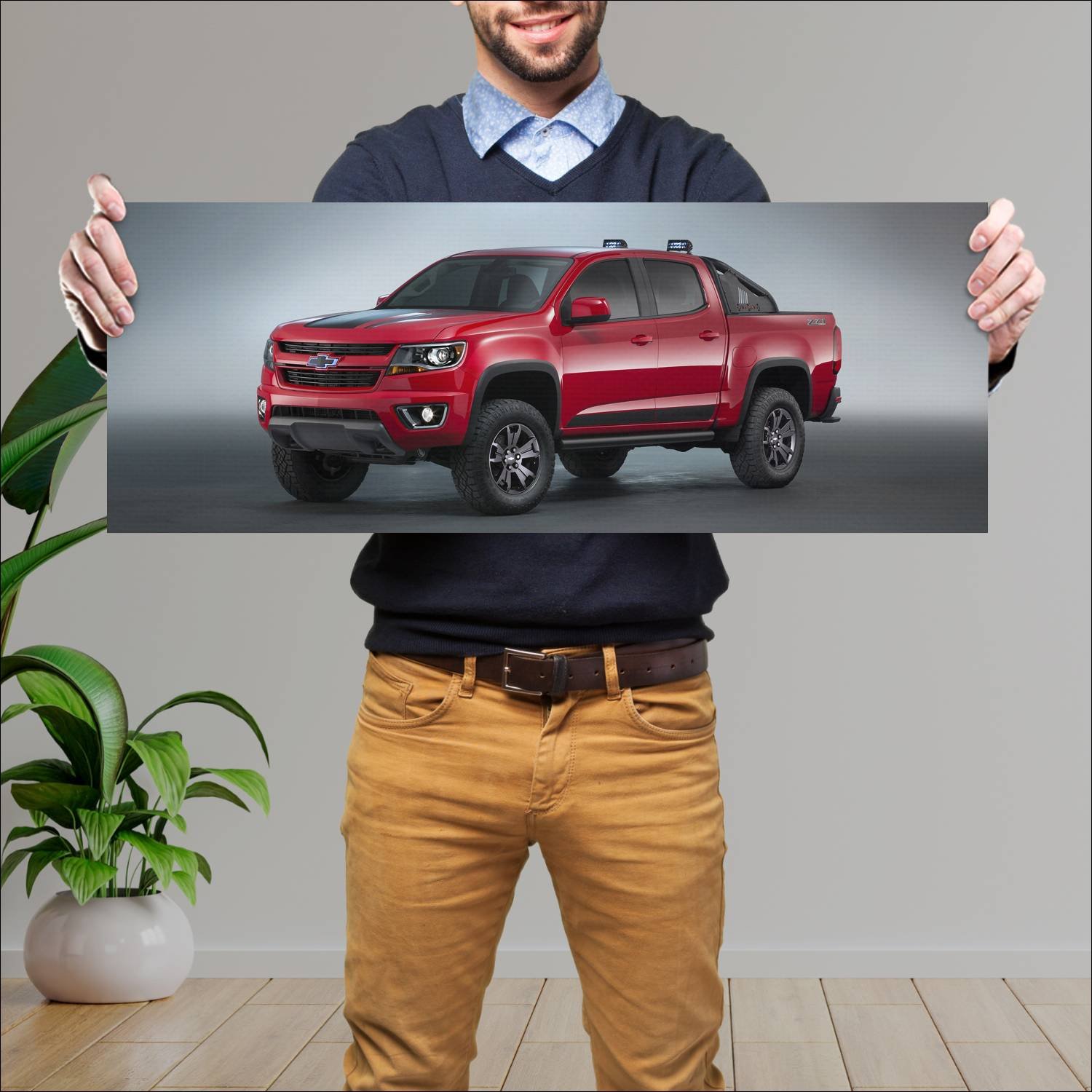 Cuadro grande 30x80cm 2015 chevrolet colorado z71 84 Chevrolet