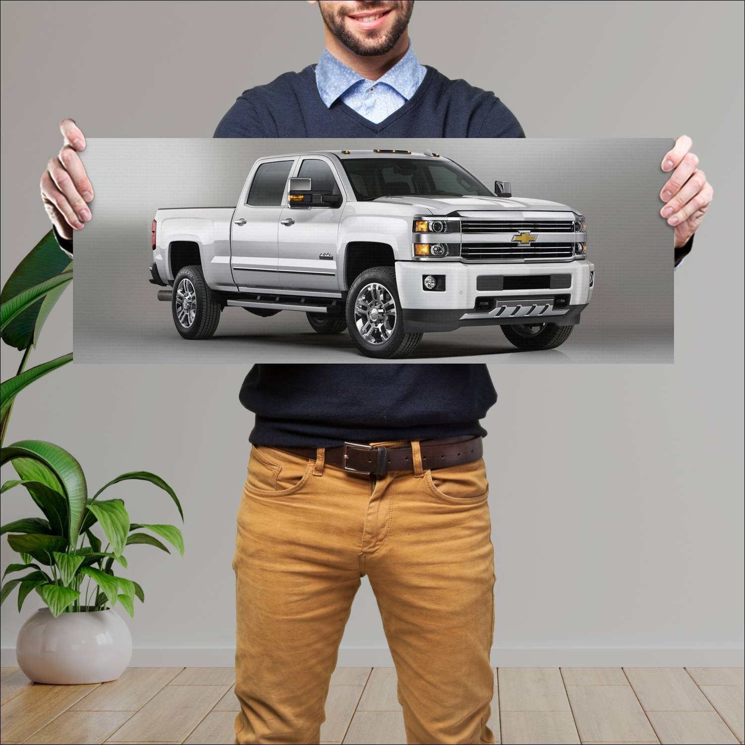Cuadro grande 30x80cm 2015 chevrolet silverado 250 94 Chevrolet