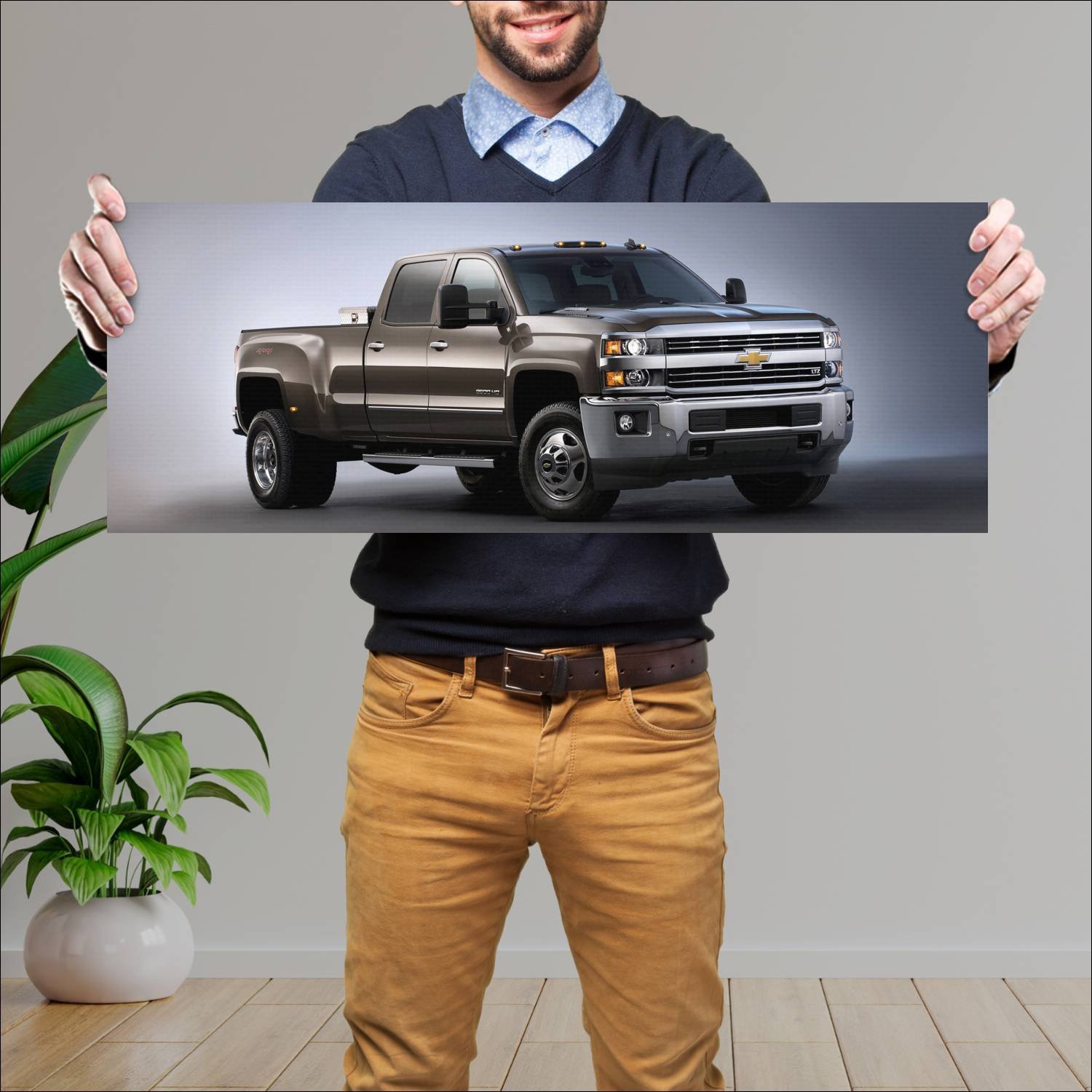 Cuadro grande 30x80cm 2015 chevrolet silverado 350 95 Chevrolet