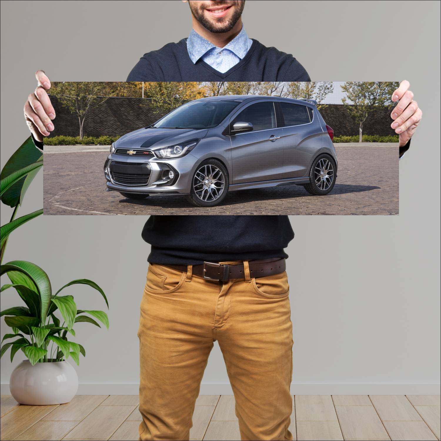 Cuadro grande 30x80cm 2015 chevrolet spark rs conc 98 Chevrolet