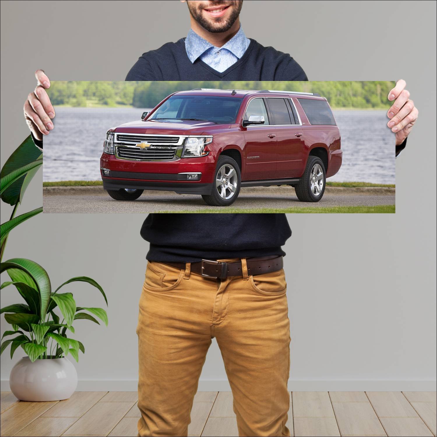 Cuadro grande 30x80cm 2015 chevrolet suburban ltz 99 Chevrolet