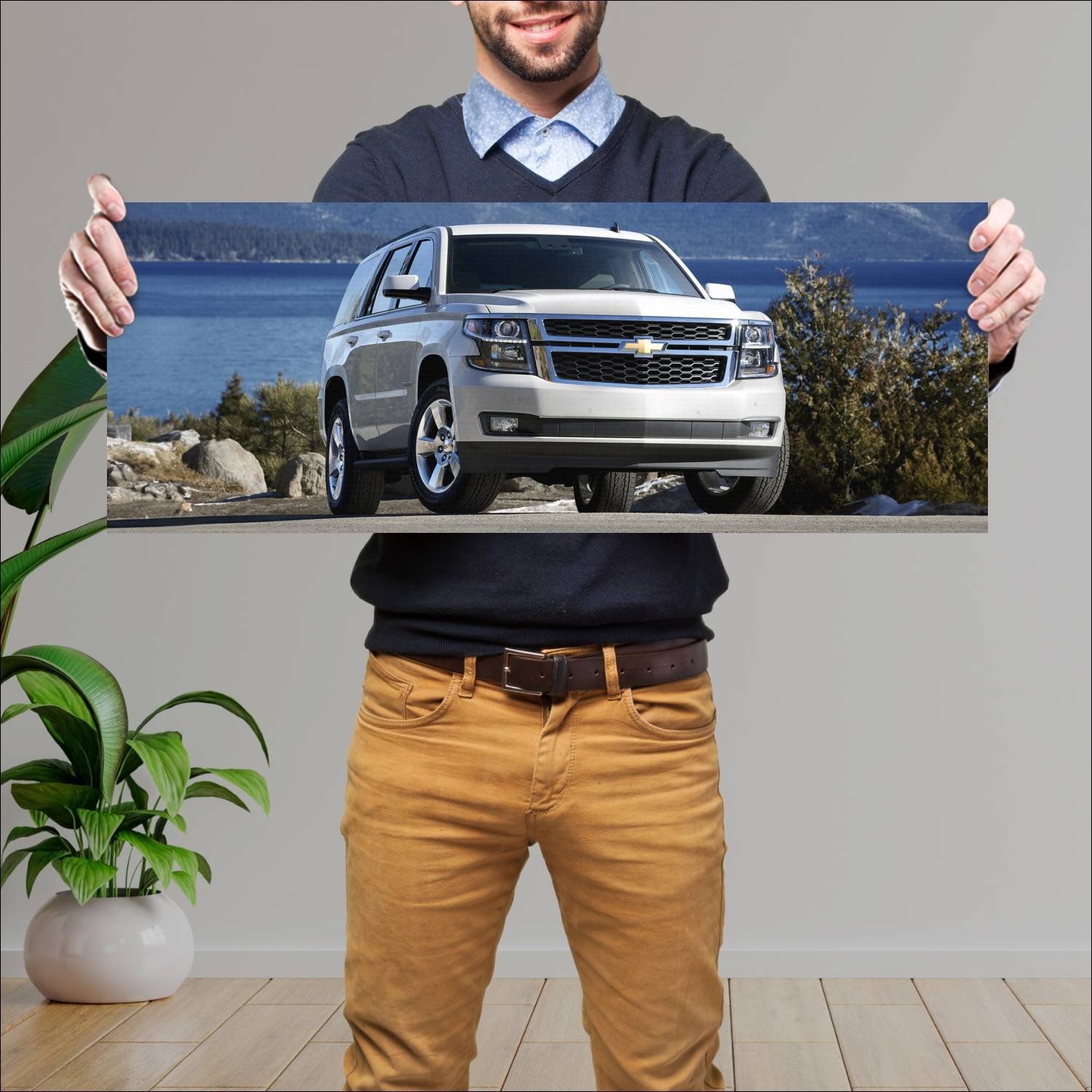 Cuadro grande 30x80cm 2015 chevrolet tahoe auto 100 Chevrolet