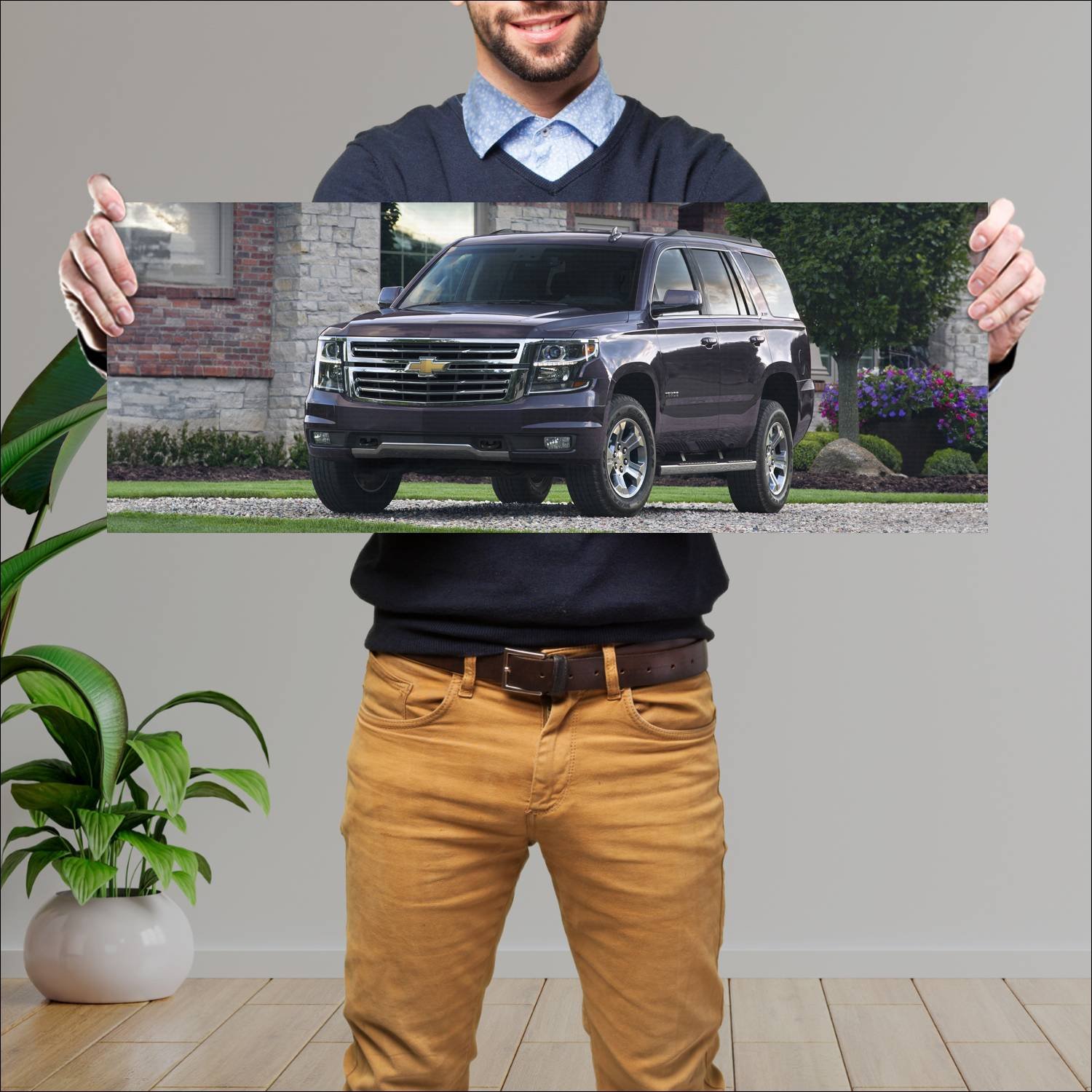 Cuadro grande 30x80cm 2015 chevrolet tahoe z71 137 102 Chevrolet