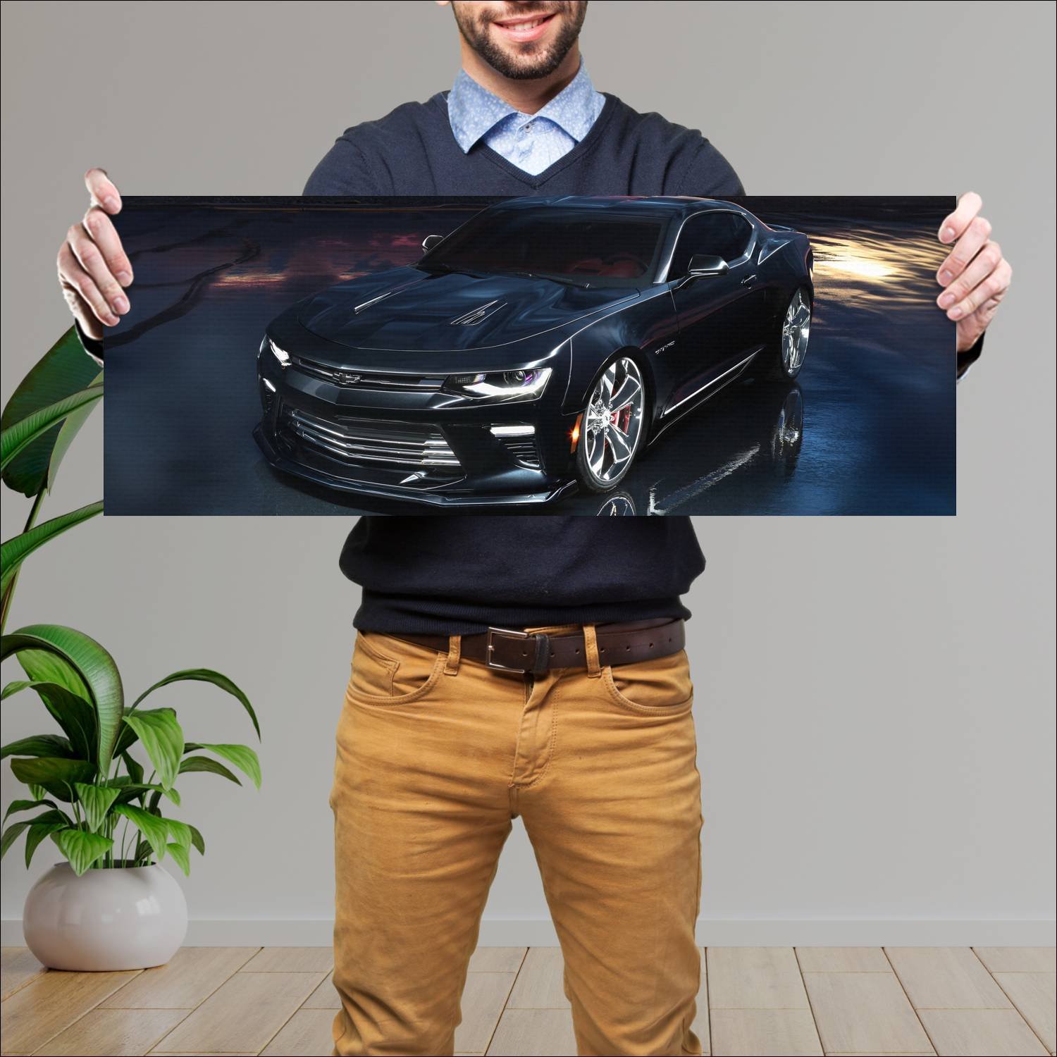 Cuadro grande 30x80cm 2016 chevrolet camaro slamme 104 Chevrolet