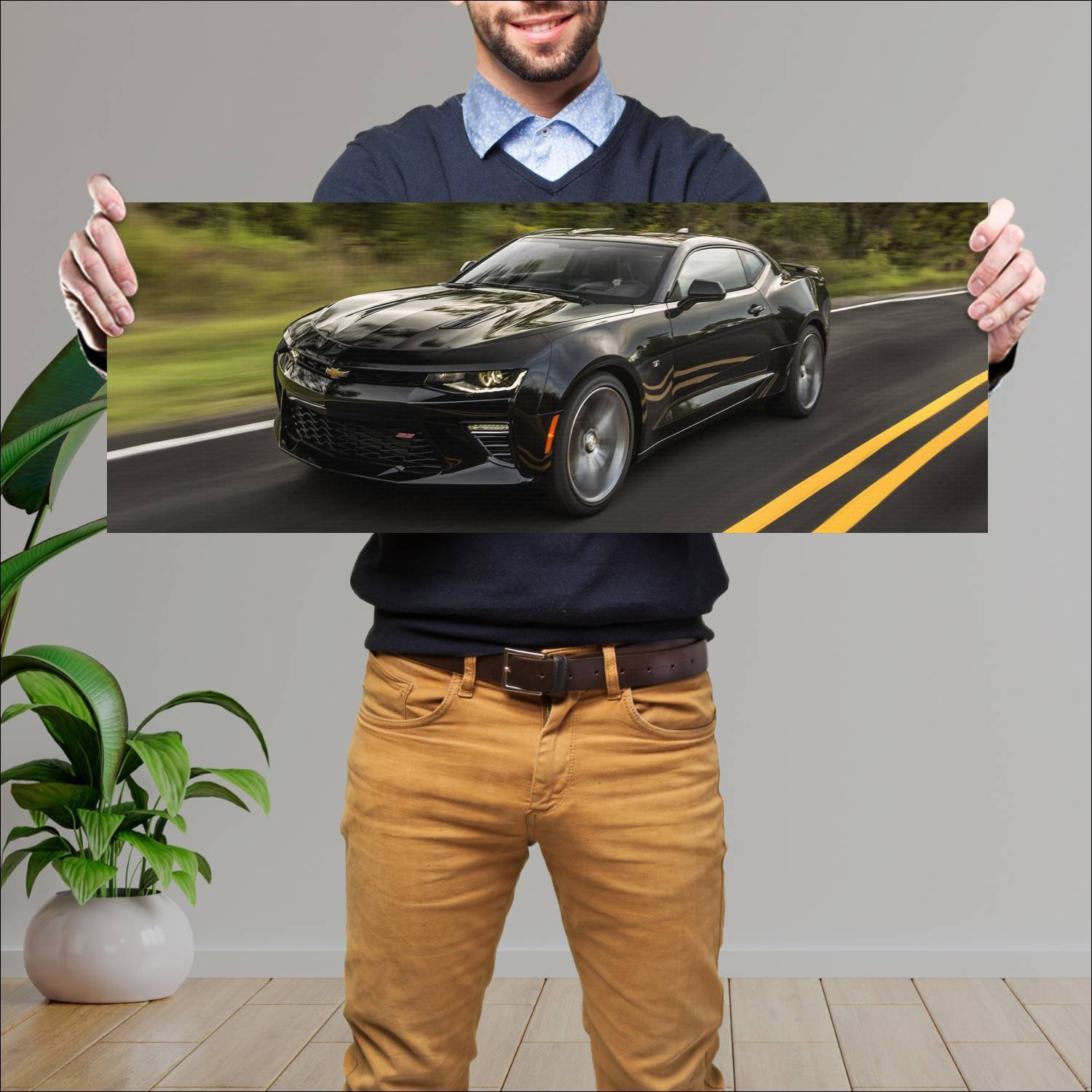Cuadro grande 30x80cm 2016 chevrolet camaro ss 329 106 Chevrolet