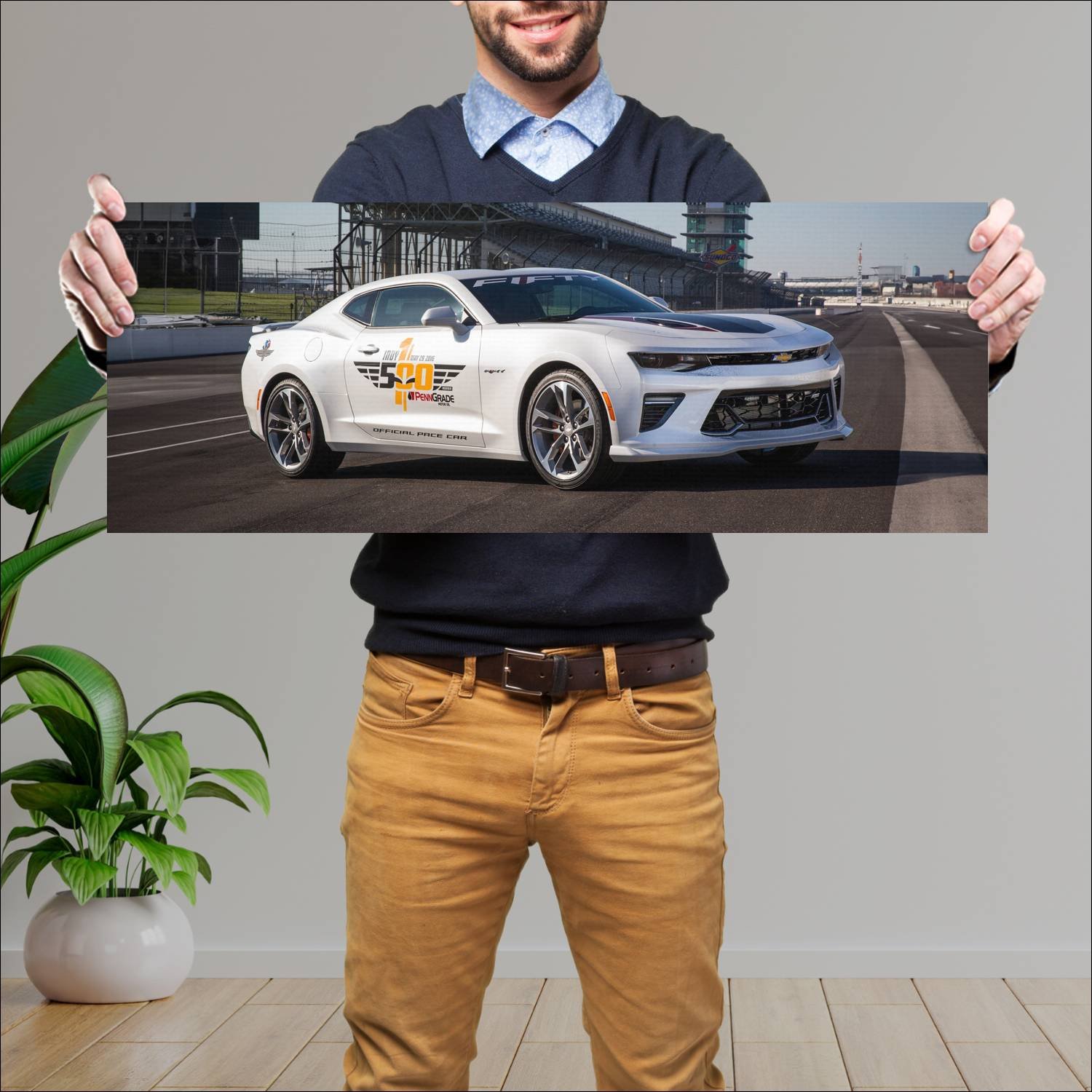 Cuadro grande 30x80cm 2016 chevrolet camaro ss ind 108 Chevrolet