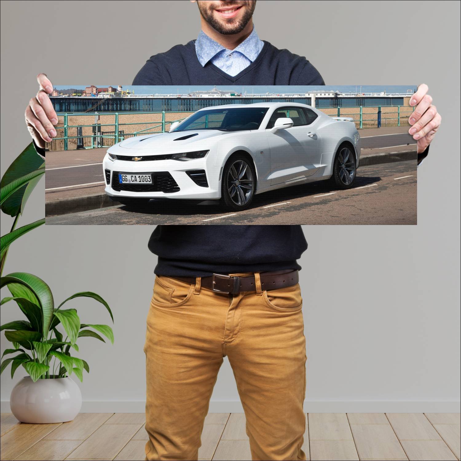 Cuadro grande 30x80cm 2016 chevrolet camaro v8 eu 112 Chevrolet