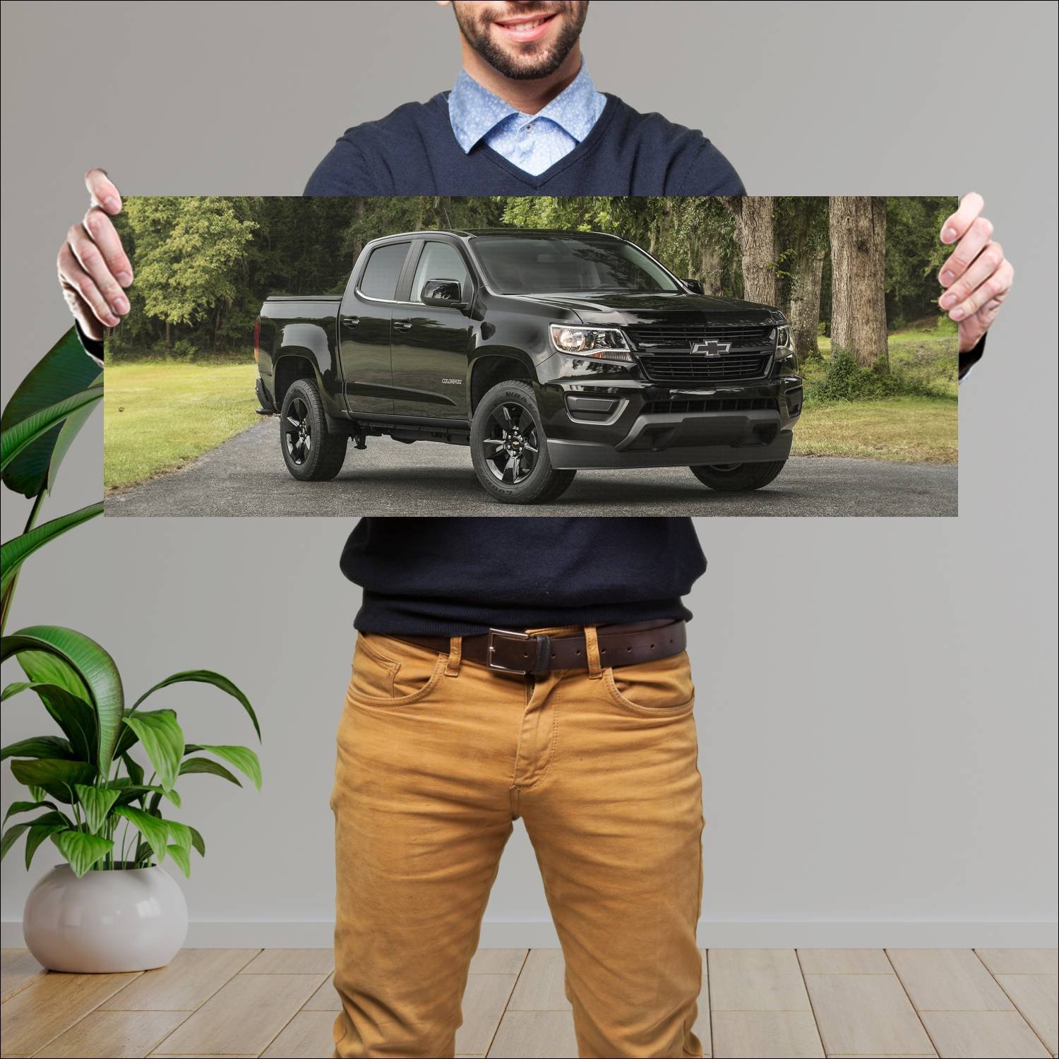 Cuadro grande 30x80cm 2016 chevrolet colorado lt m 114 Chevrolet