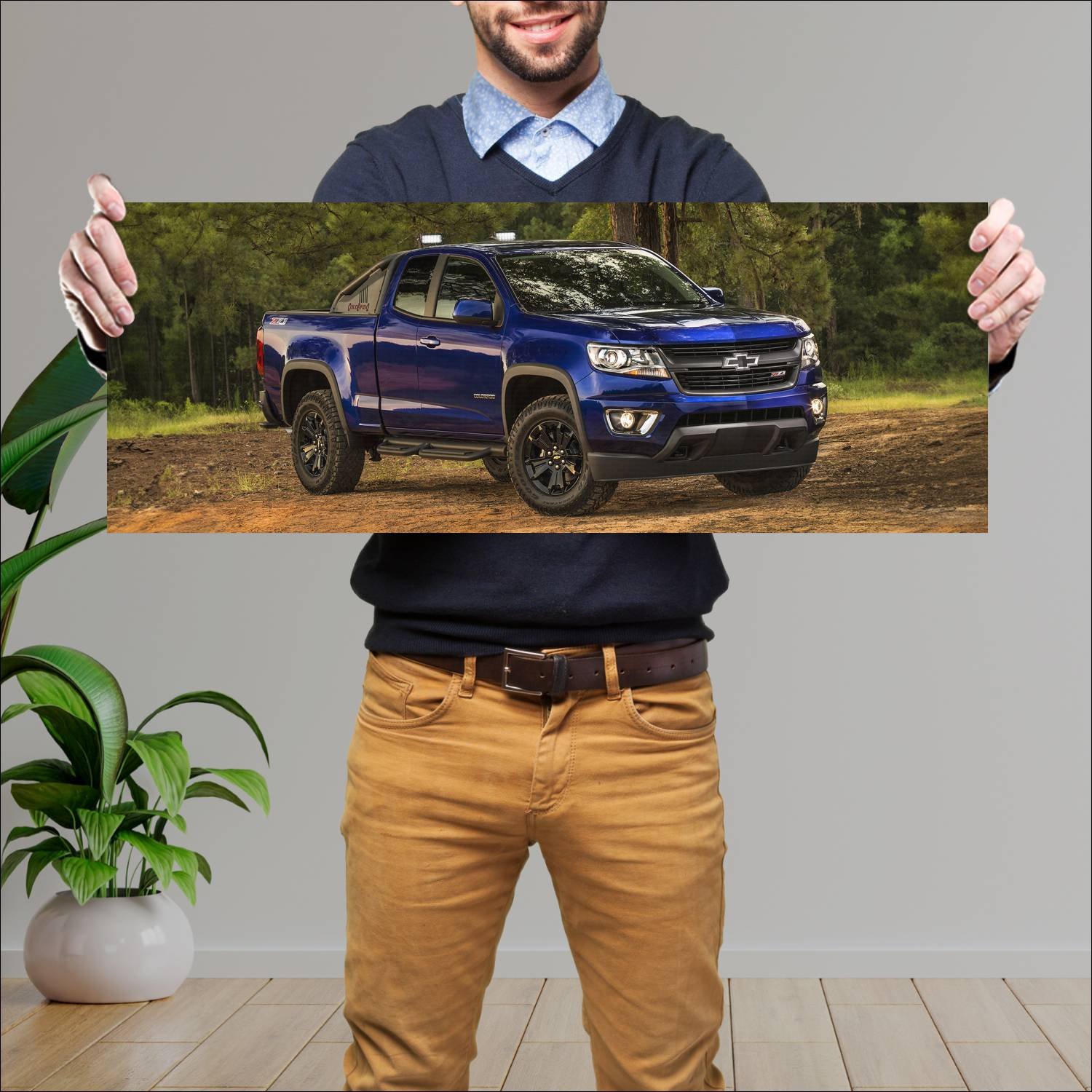 Cuadro grande 30x80cm 2016 chevrolet colorado z71 116 Chevrolet