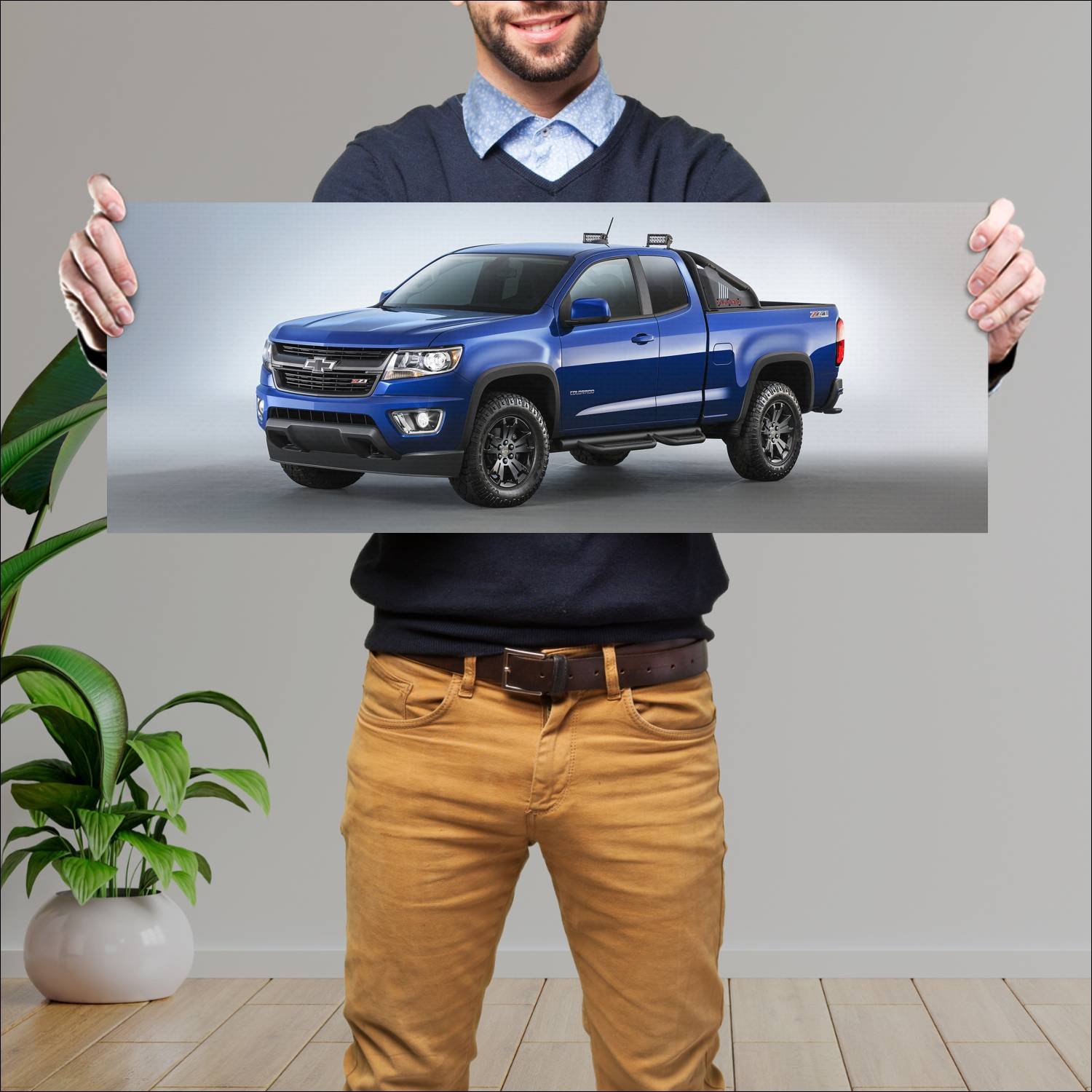 Cuadro grande 30x80cm 2016 chevrolet colorado z71 117 Chevrolet