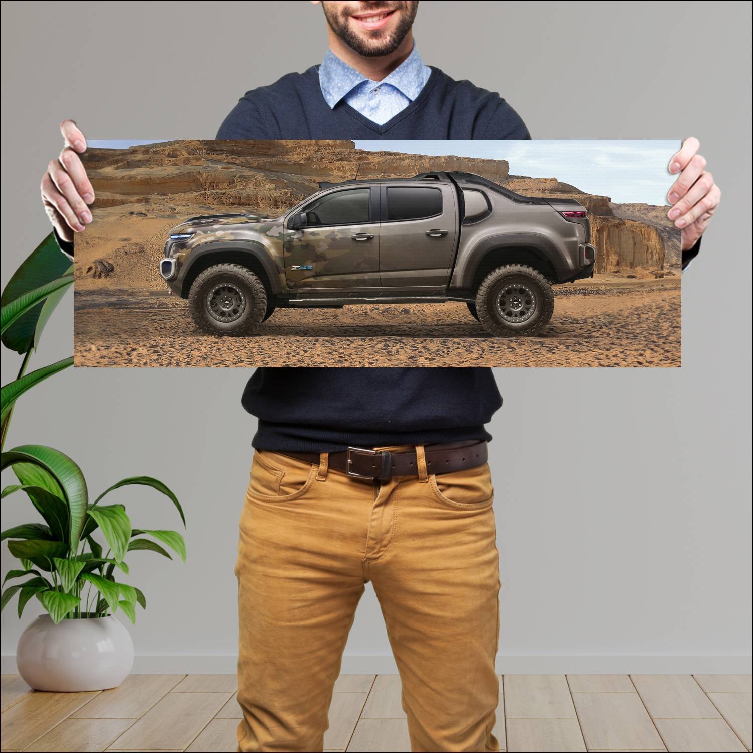 Cuadro grande 30x80cm 2016 chevrolet colorado zh2 118 Chevrolet