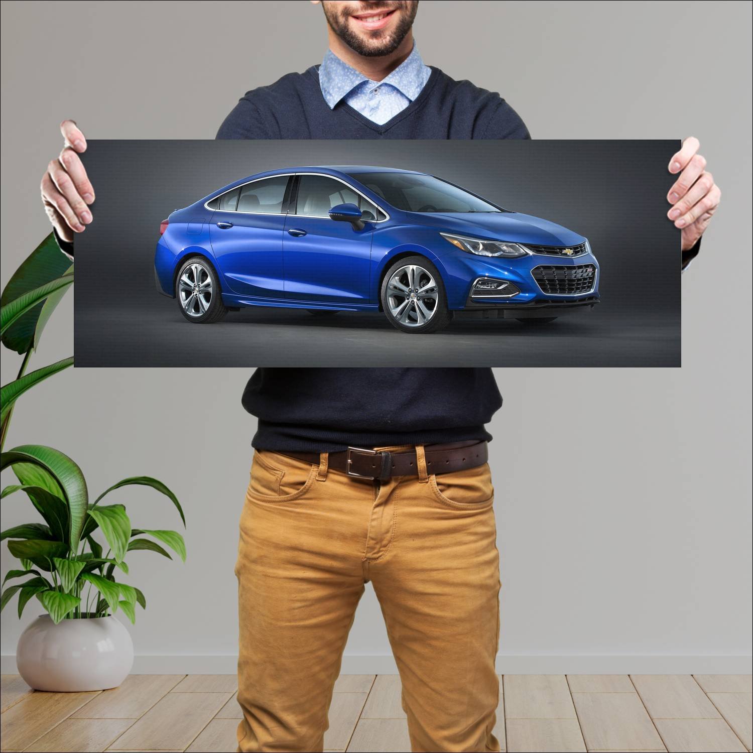 Cuadro grande 30x80cm 2016 chevrolet cruze rs Chevrolet