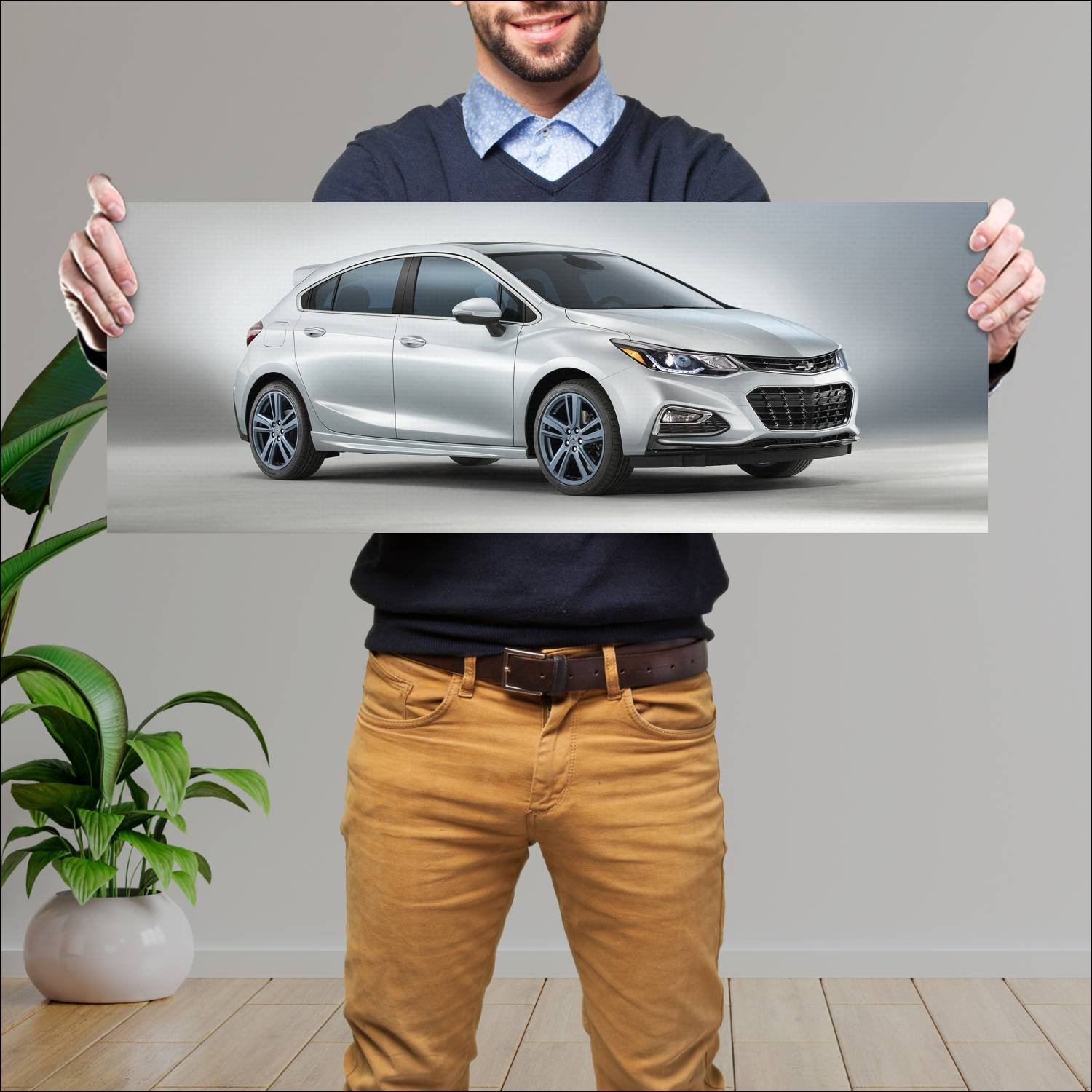 Cuadro grande 30x80cm 2016 chevrolet cruze rs hatc 122 Chevrolet