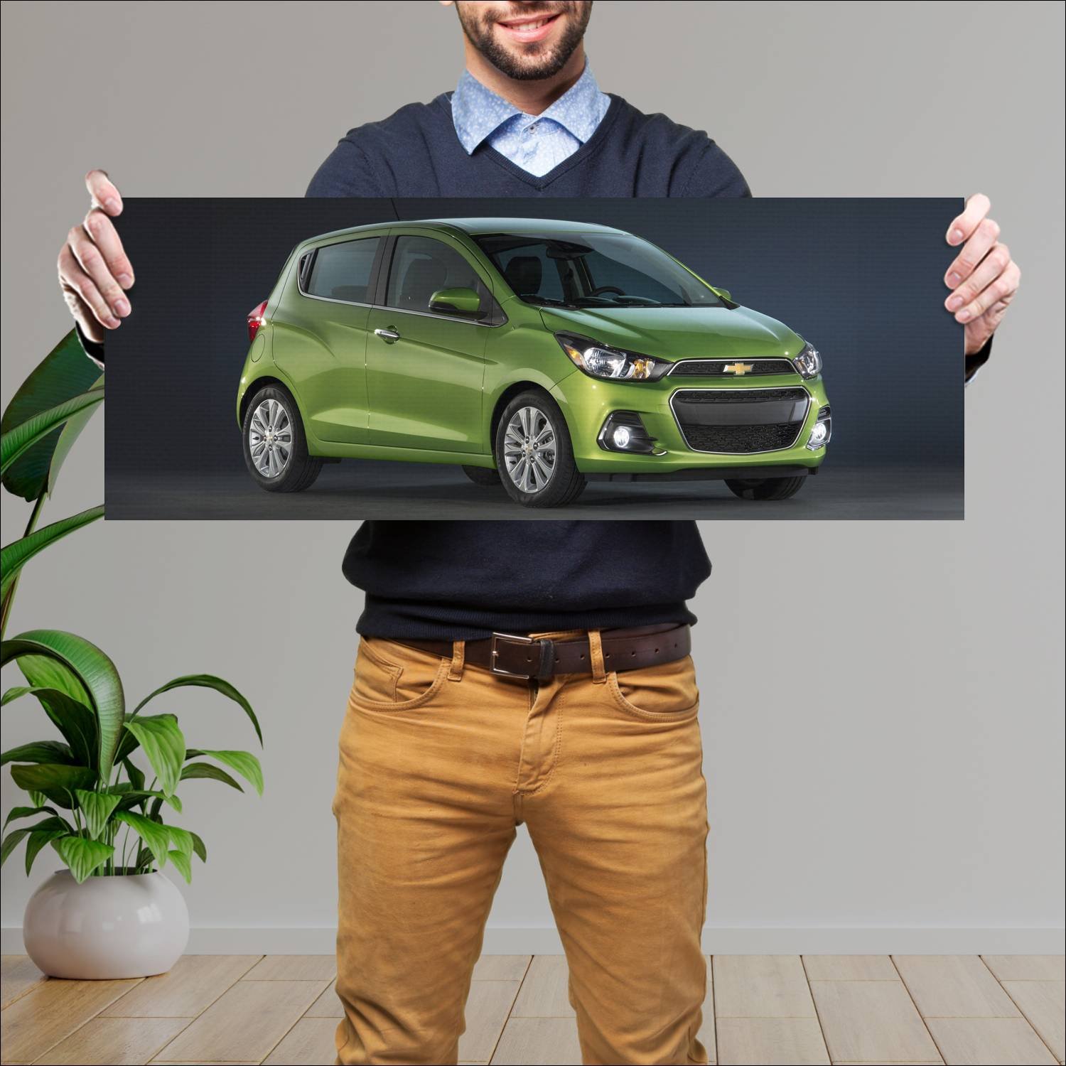 Cuadro grande 30x80cm 2016 chevrolet spark us Chevrolet