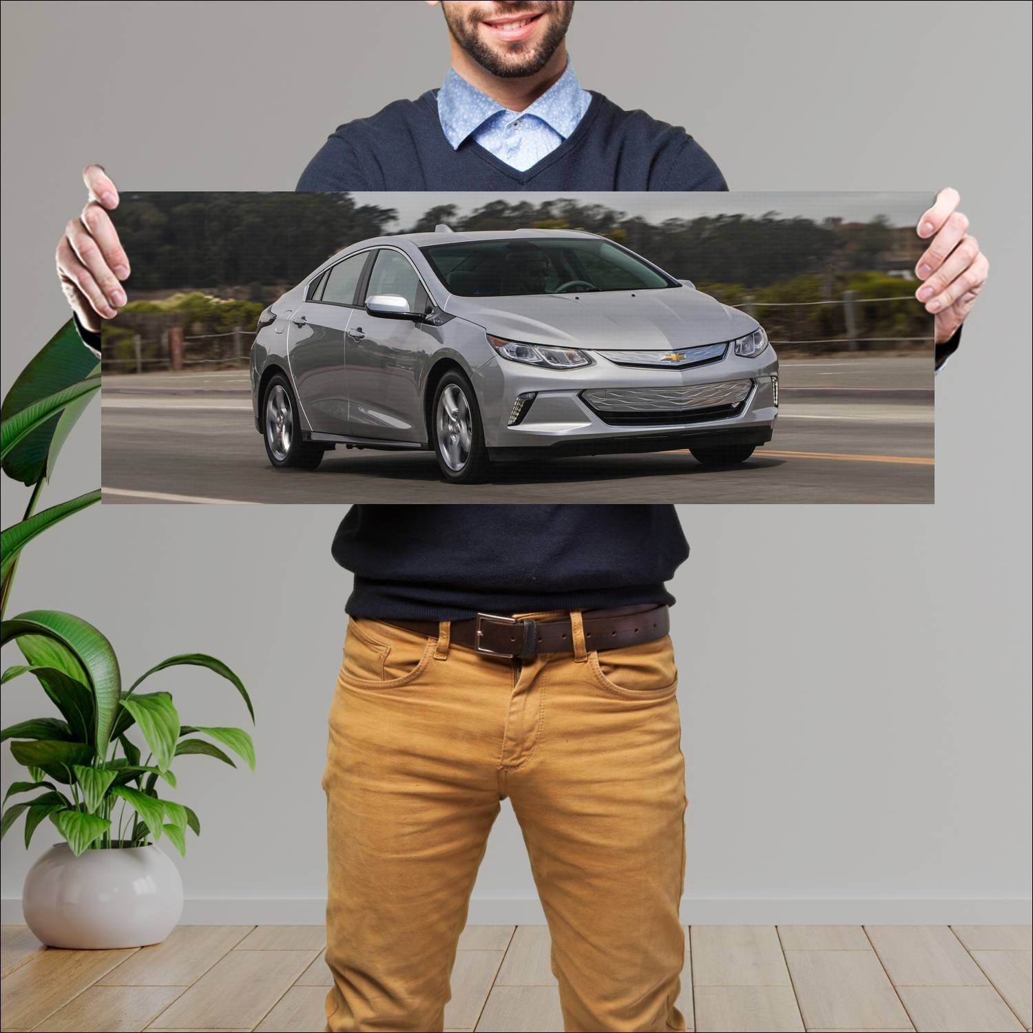 Cuadro grande 30x80cm 2016 chevrolet volt auto 131 Chevrolet