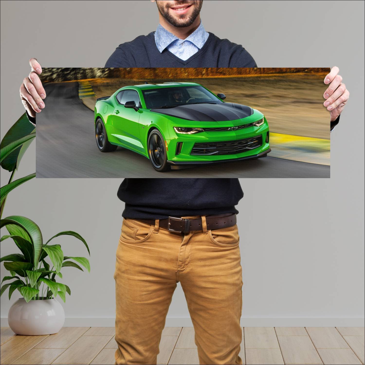 Cuadro grande 30x80cm 2017 chevrolet camaro 1le 38 134 Chevrolet