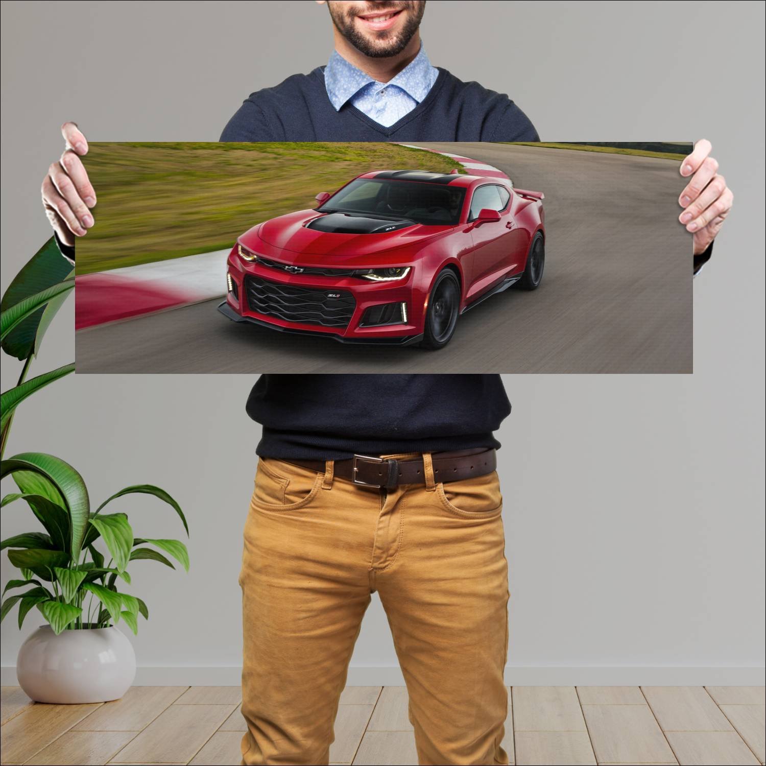 Cuadro grande 30x80cm 2017 chevrolet camaro zl1 41 136 Chevrolet