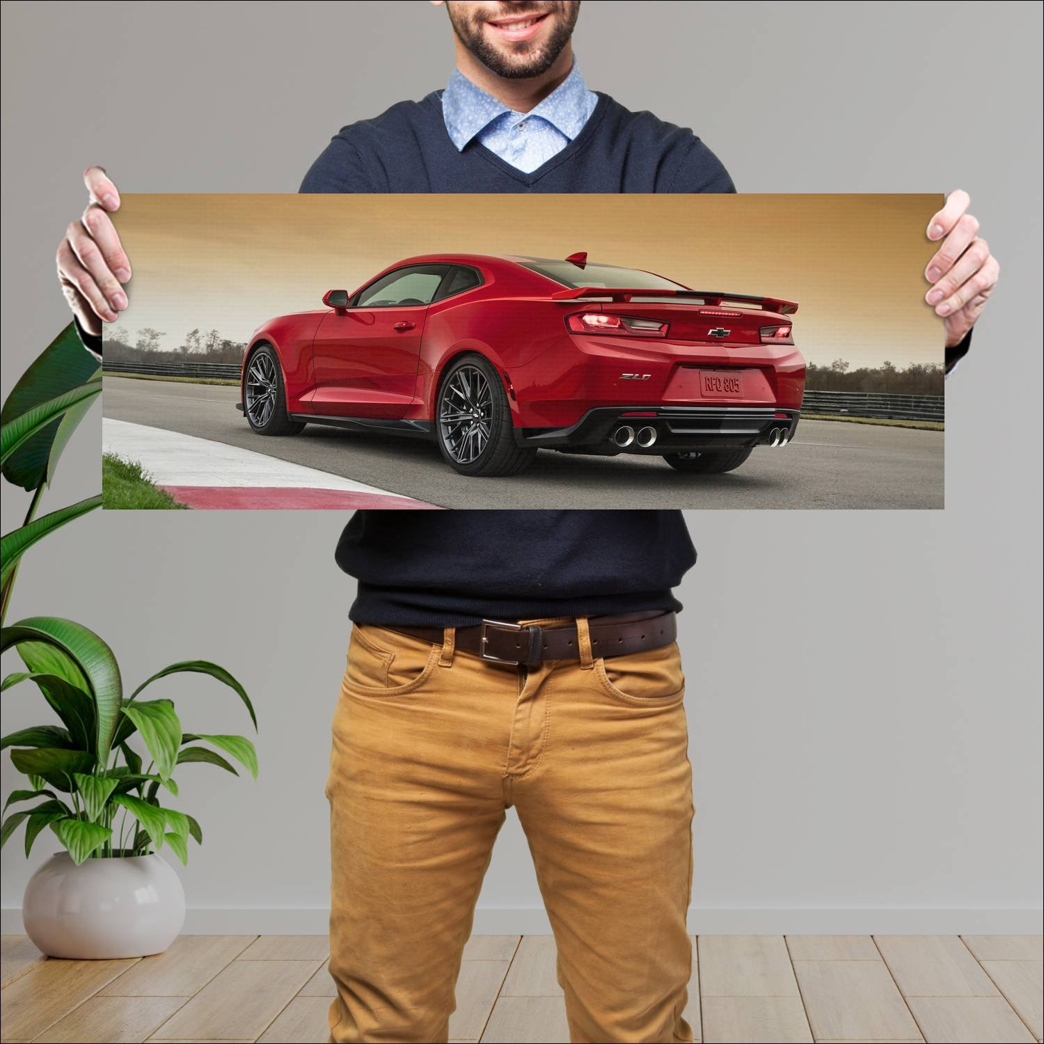 Cuadro grande 30x80cm 2017 chevrolet camaro zl1 41 137 Chevrolet