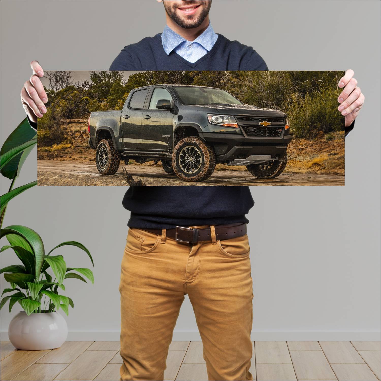 Cuadro grande 30x80cm 2017 chevrolet colorado zr2 141 Chevrolet