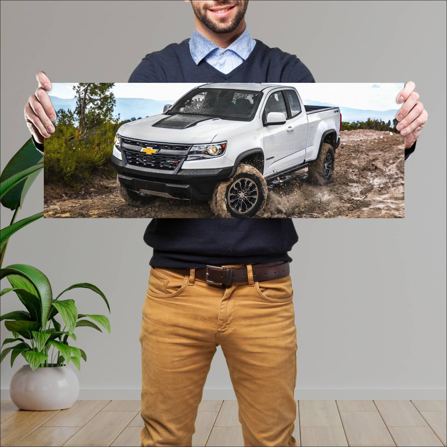 Cuadro grande 30x80cm 2017 chevrolet colorado zr2 142 Chevrolet