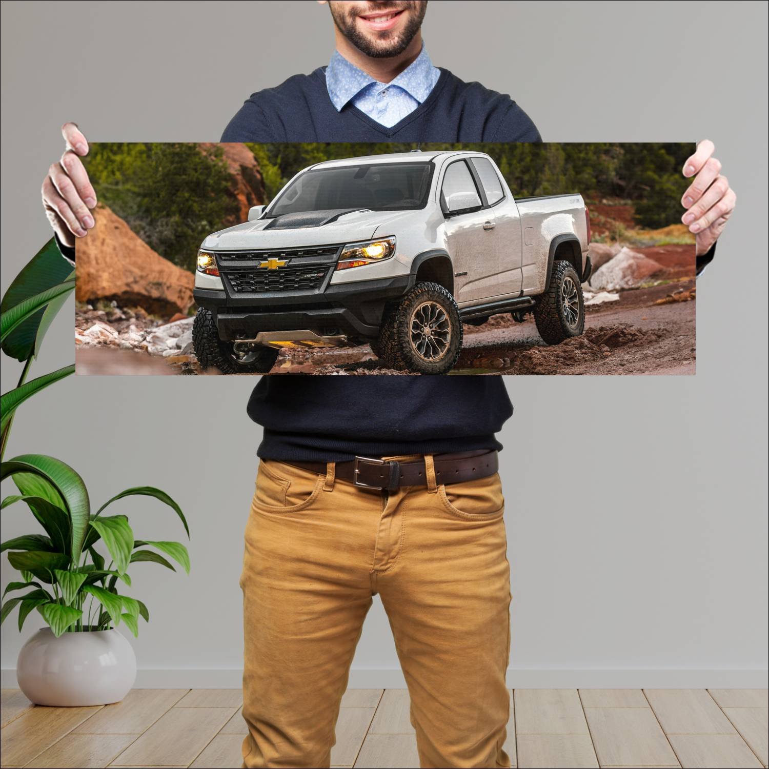 Cuadro grande 30x80cm 2017 chevrolet colorado zr2 143 Chevrolet