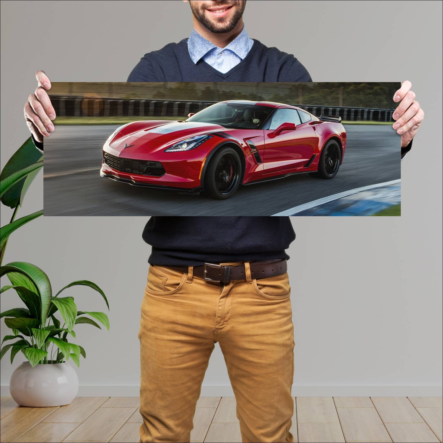 Cuadro grande 30x80cm 2017 chevrolet corvette gran 144 Chevrolet