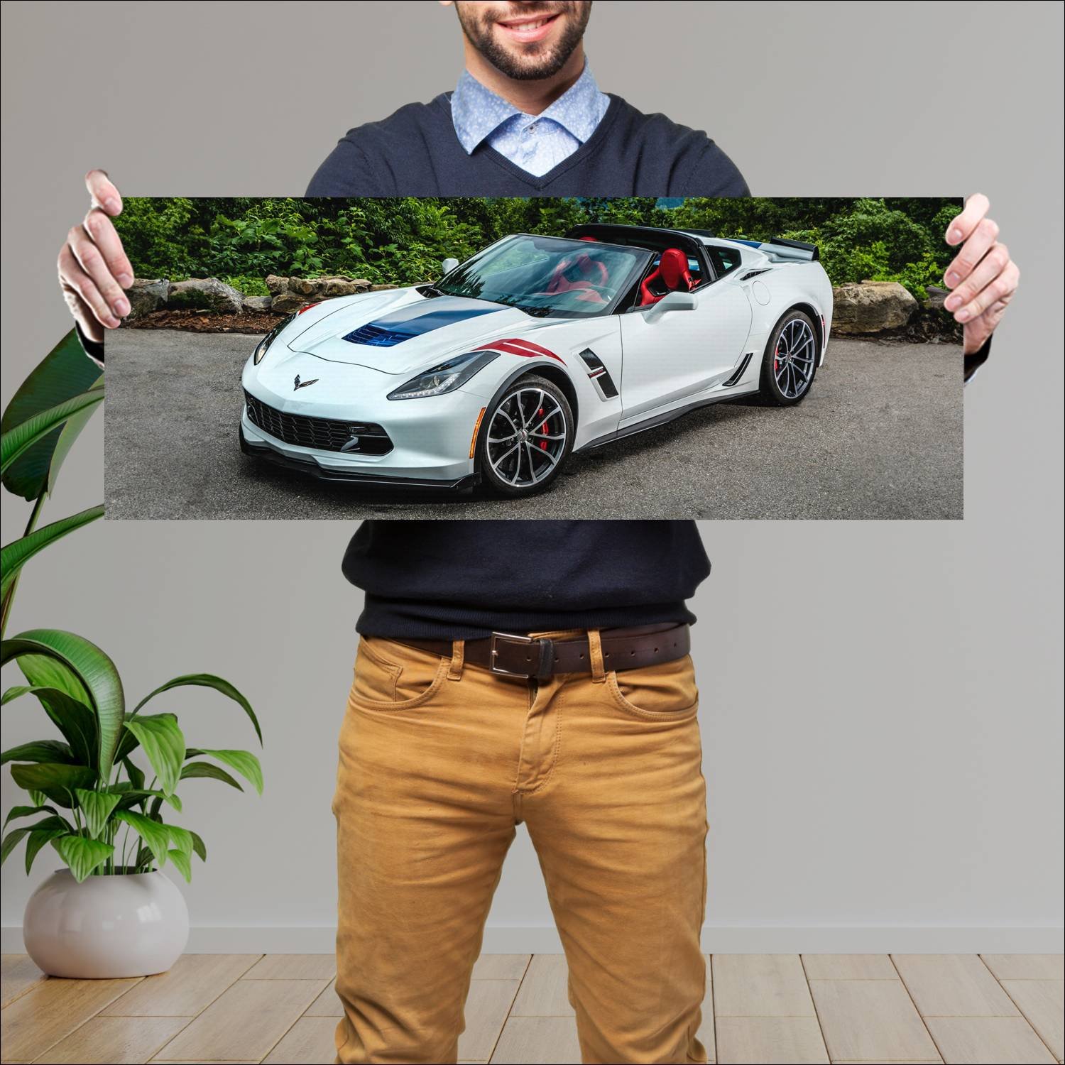 Cuadro grande 30x80cm 2017 chevrolet corvette gran 146 Chevrolet