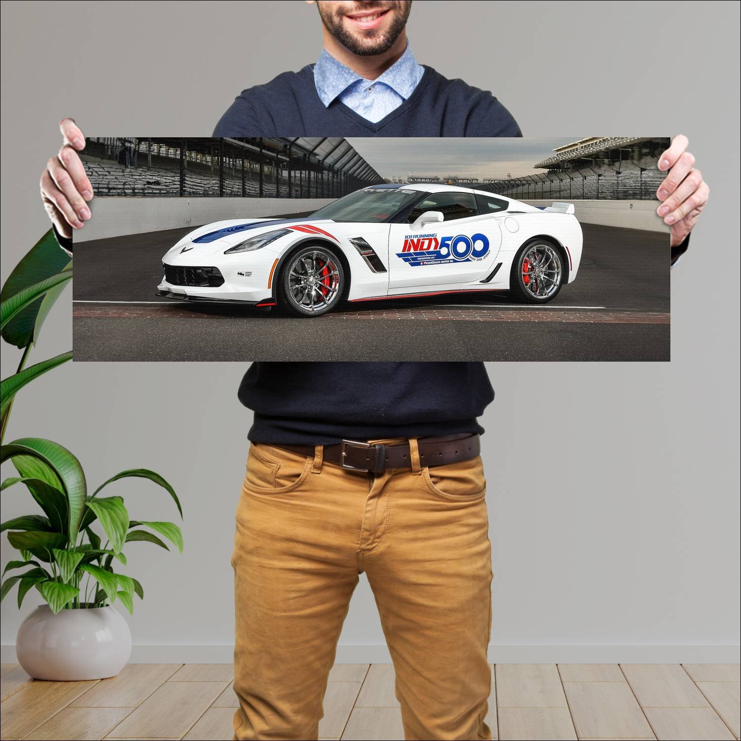Cuadro grande 30x80cm 2017 chevrolet corvette gran 150 Chevrolet