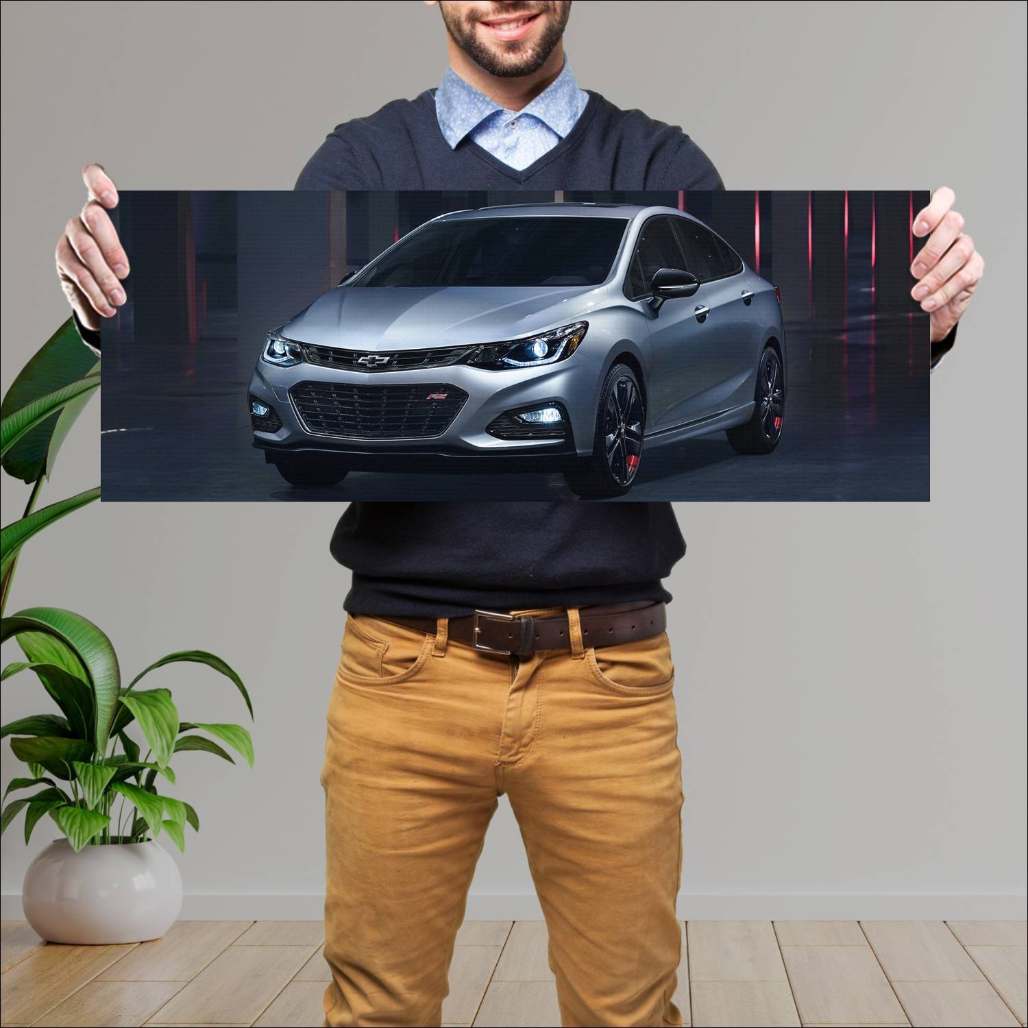 Cuadro grande 30x80cm 2017 chevrolet cruze rs redl 152 Chevrolet