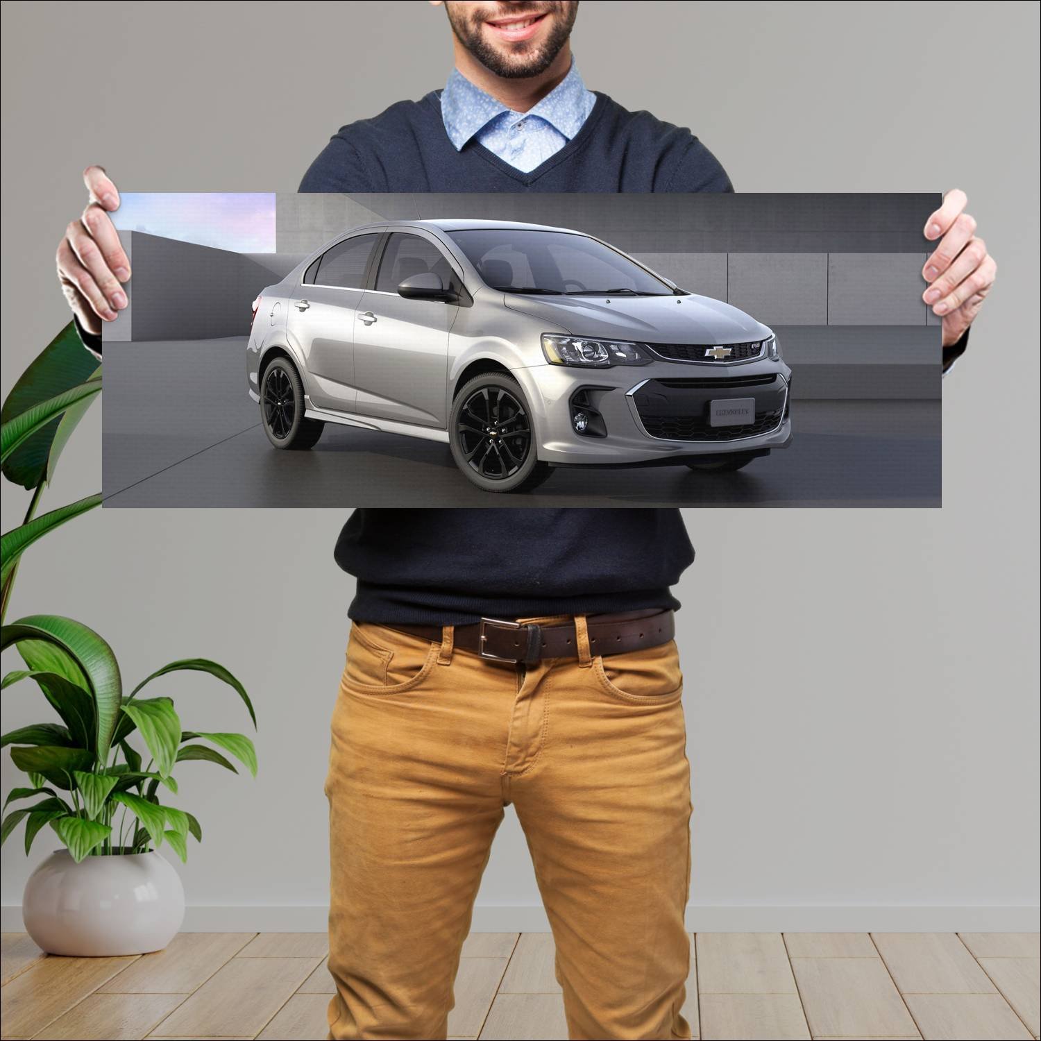 Cuadro grande 30x80cm 2017 chevrolet sonic premier 160 Chevrolet