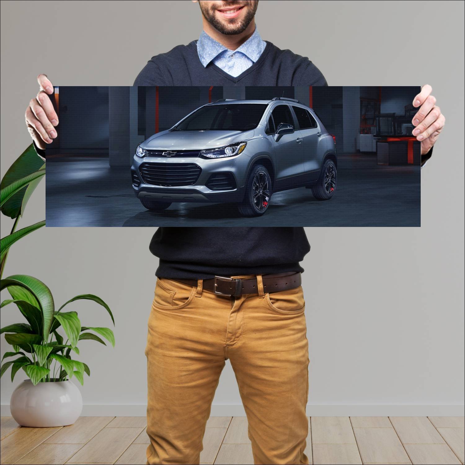 Cuadro grande 30x80cm 2017 chevrolet trax redline 163 Chevrolet