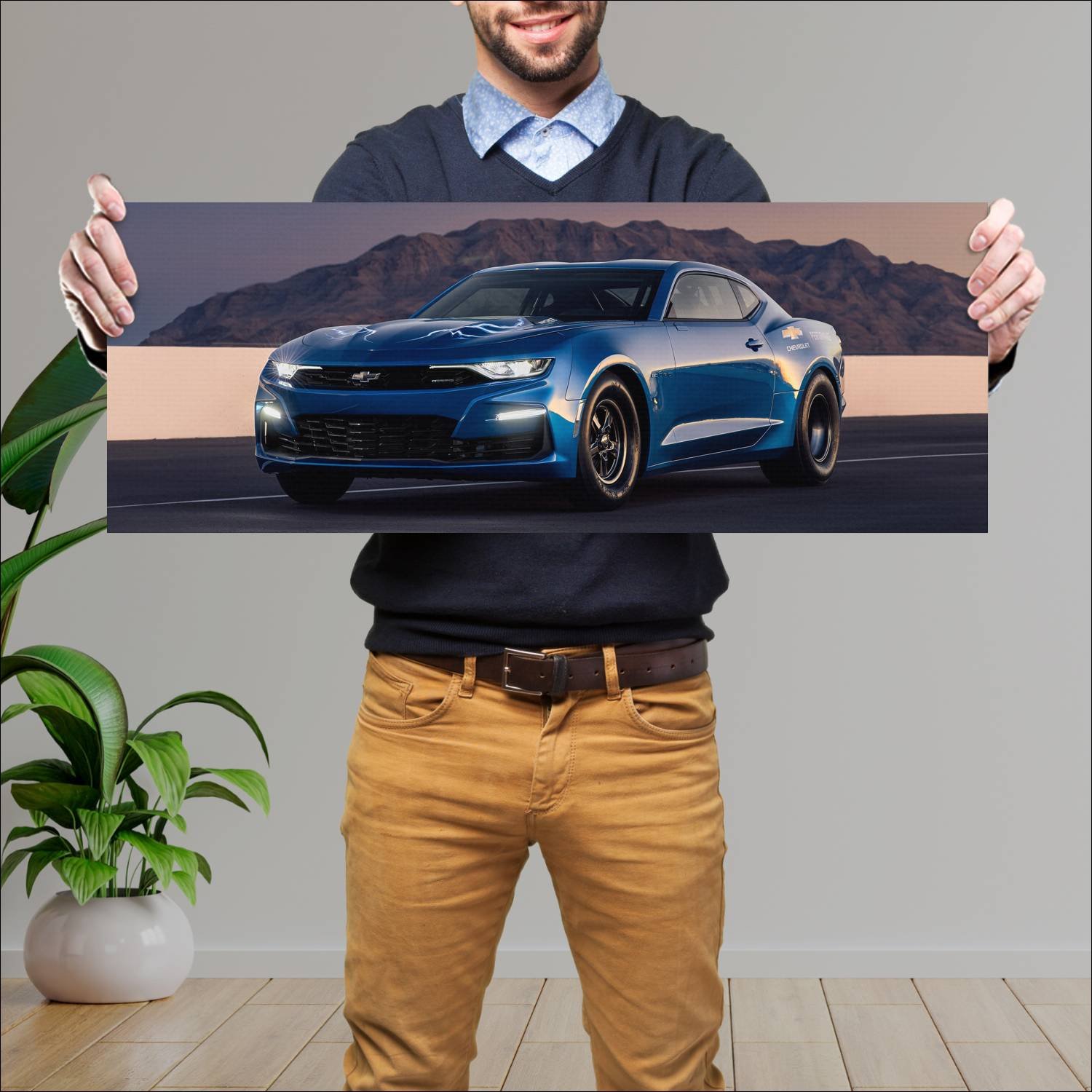 Cuadro grande 30x80cm 2018 chevrolet e copo camaro 175 Chevrolet