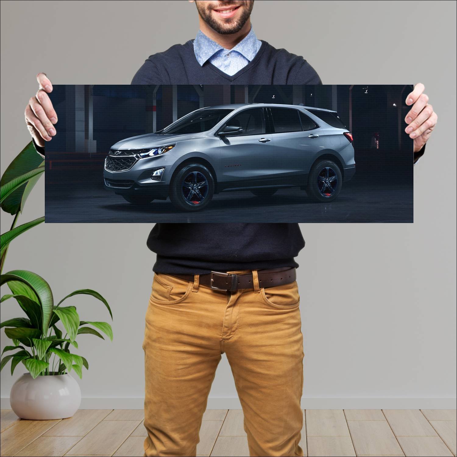 Cuadro grande 30x80cm 2018 chevrolet equinox redli 179 Chevrolet