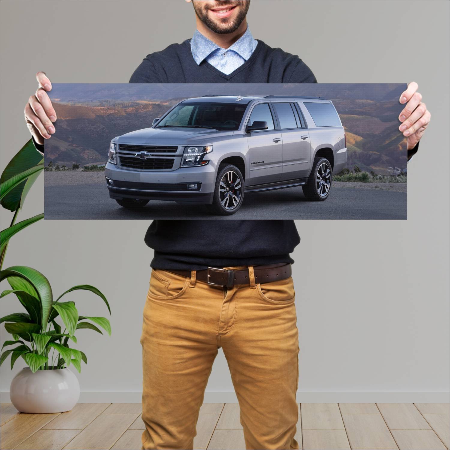 Cuadro grande 30x80cm 2018 chevrolet suburban rst 182 Chevrolet