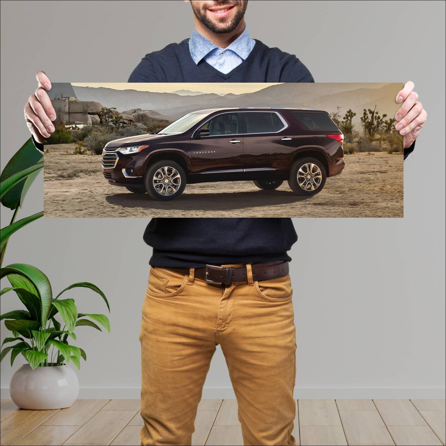 Cuadro grande 30x80cm 2018 chevrolet traverse prem 186 Chevrolet