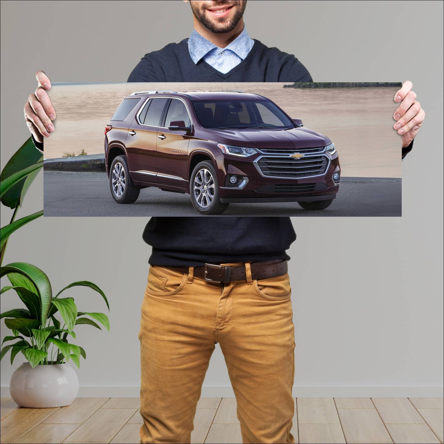 Cuadro grande 30x80cm 2018 chevrolet traverse prem 187 Chevrolet