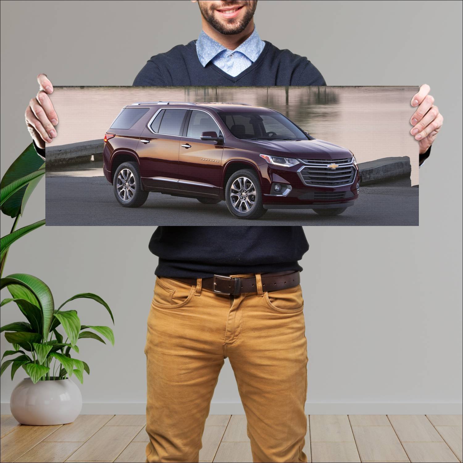 Cuadro grande 30x80cm 2018 chevrolet traverse prem 188 Chevrolet