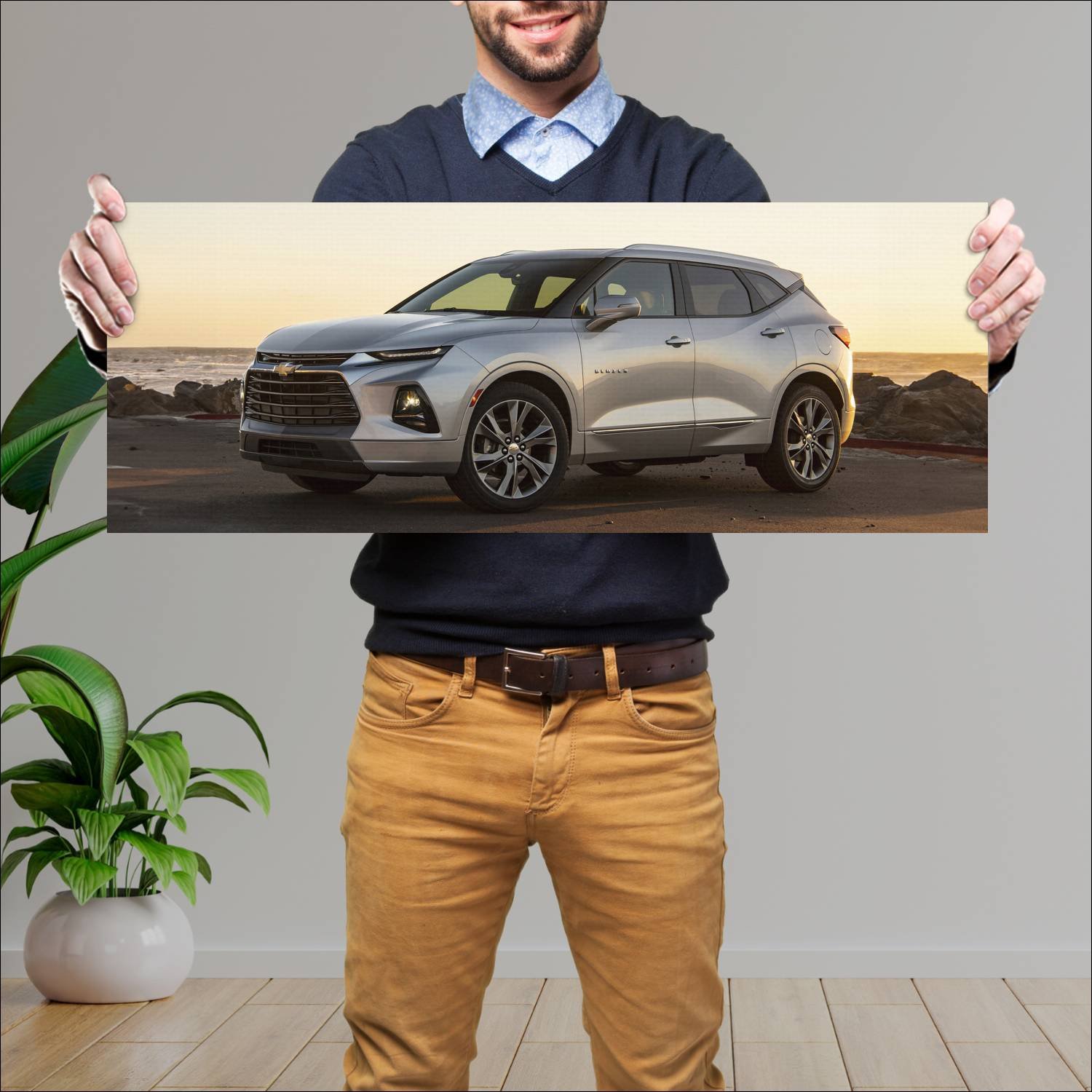 Cuadro grande 30x80cm 2019 chevrolet blazer auto 192 Chevrolet