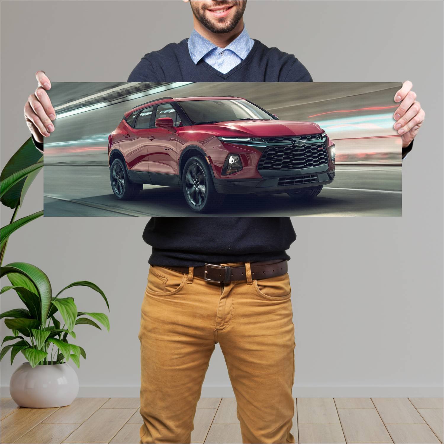 Cuadro grande 30x80cm 2019 chevrolet blazer rs 785 193 Chevrolet