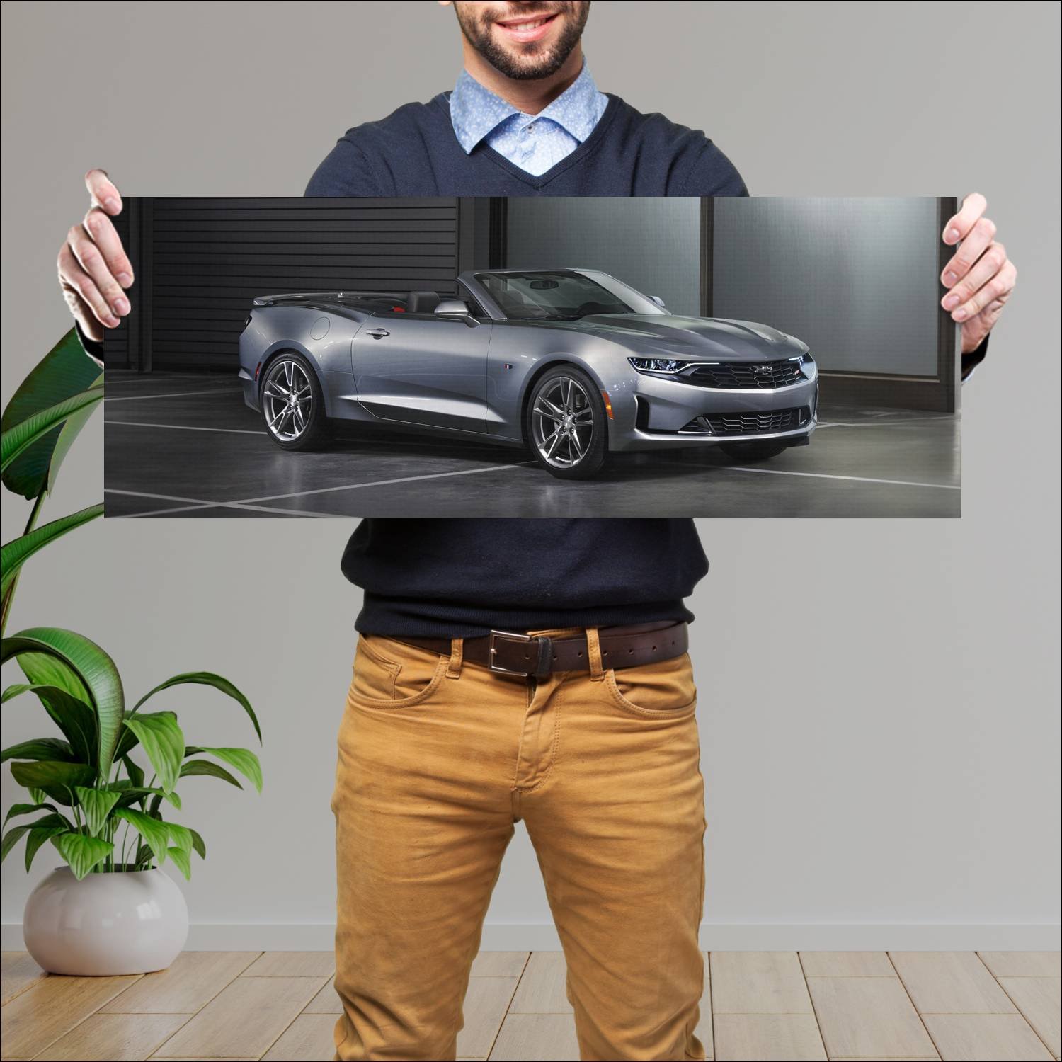 Cuadro grande 30x80cm 2019 chevrolet camaro rs con 195 Chevrolet